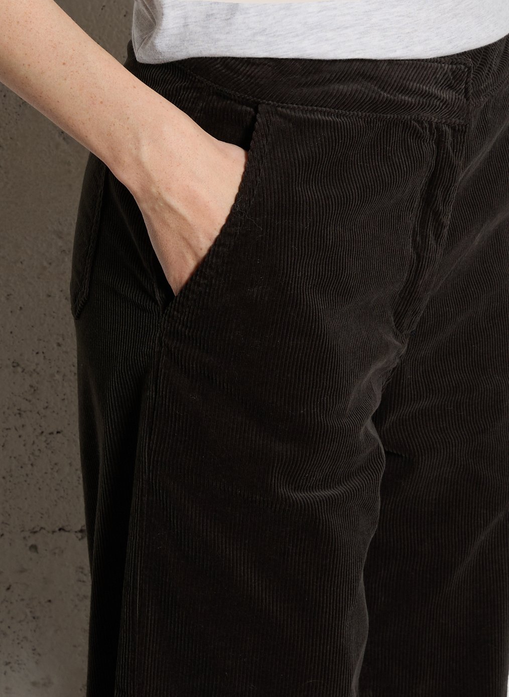 Pantalon large en velours côtelé martin MAISON 123 Kaki