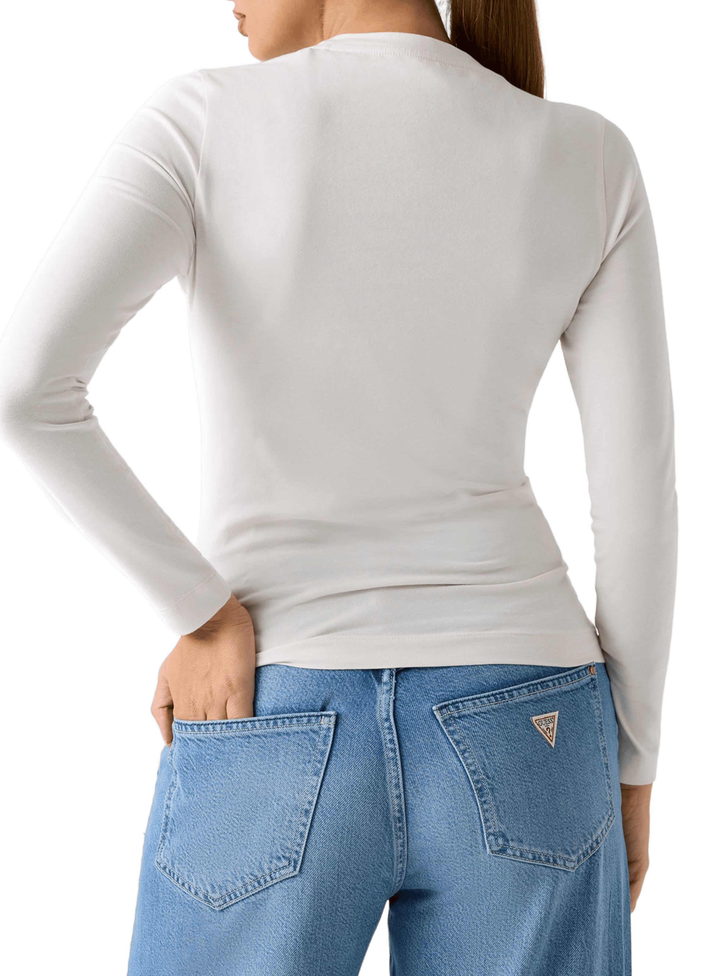 Long sleeve T-shirt GUESS Beige