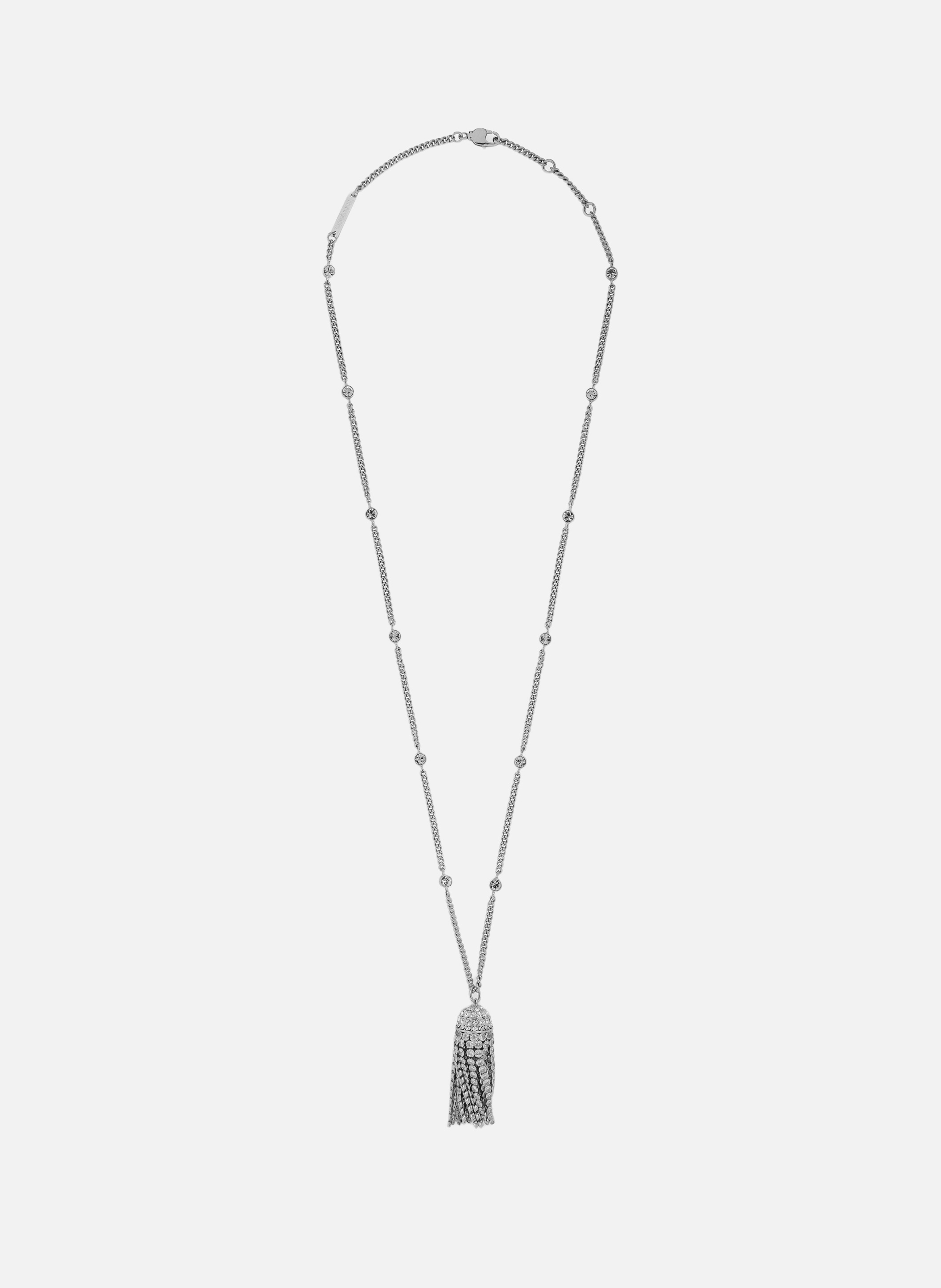 Collier pompon en strass RABANNE Argent