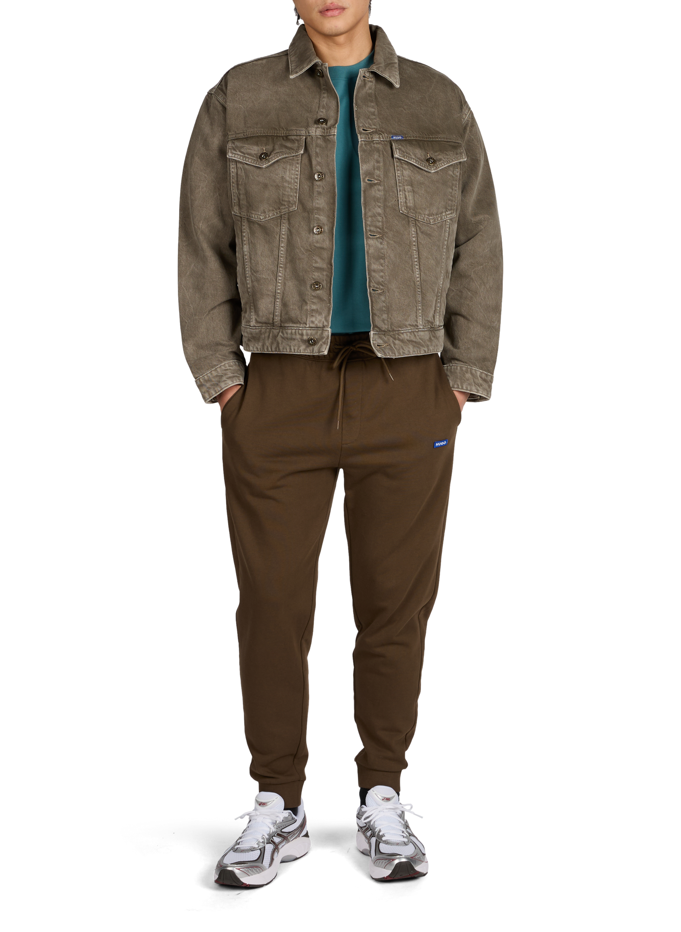 Cotton Givenchy Paris Joggers HUGO BLUE Brown