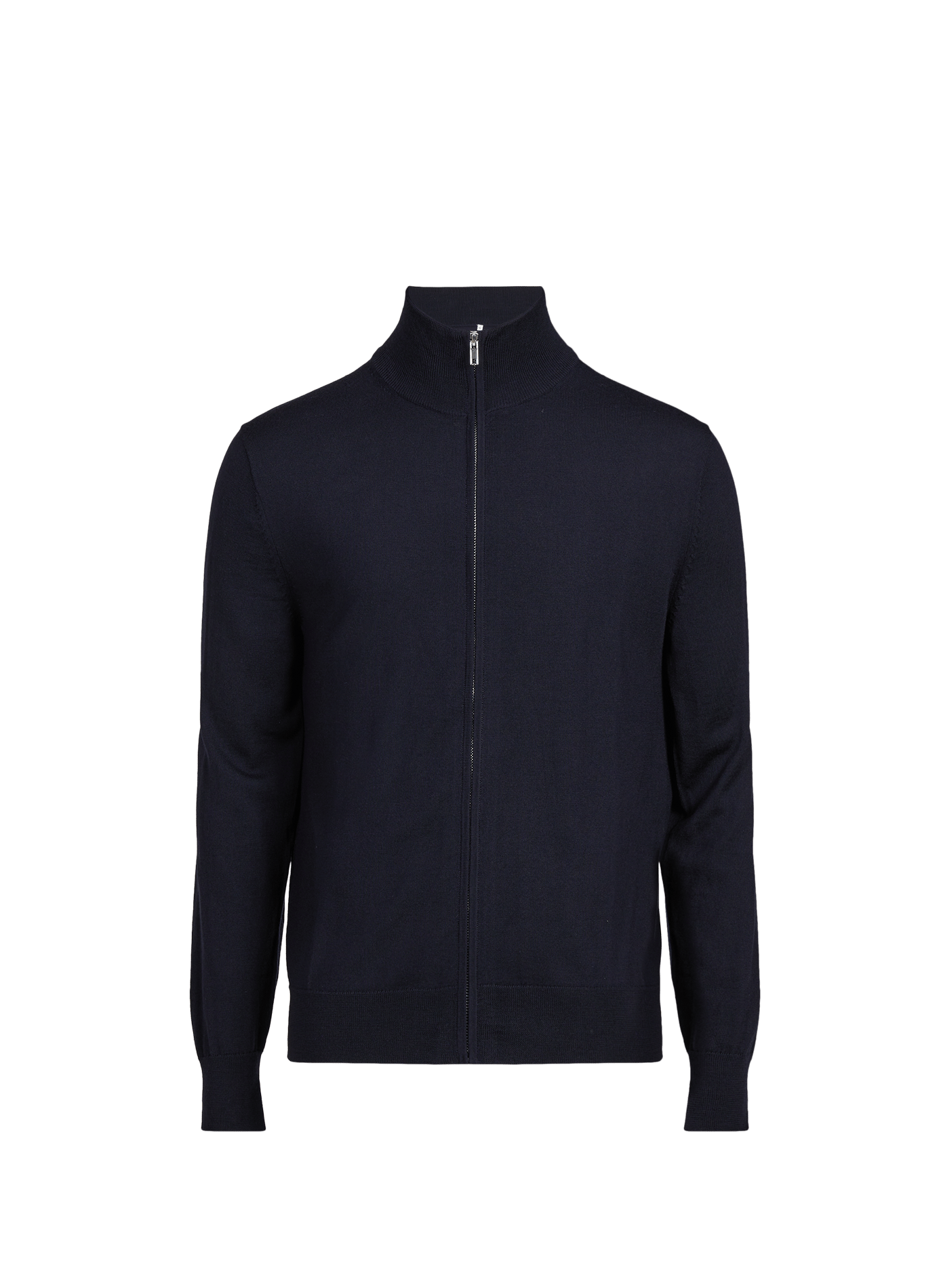 Mock neck merino wool cardigan AU PRINTEMPS PARIS Blue