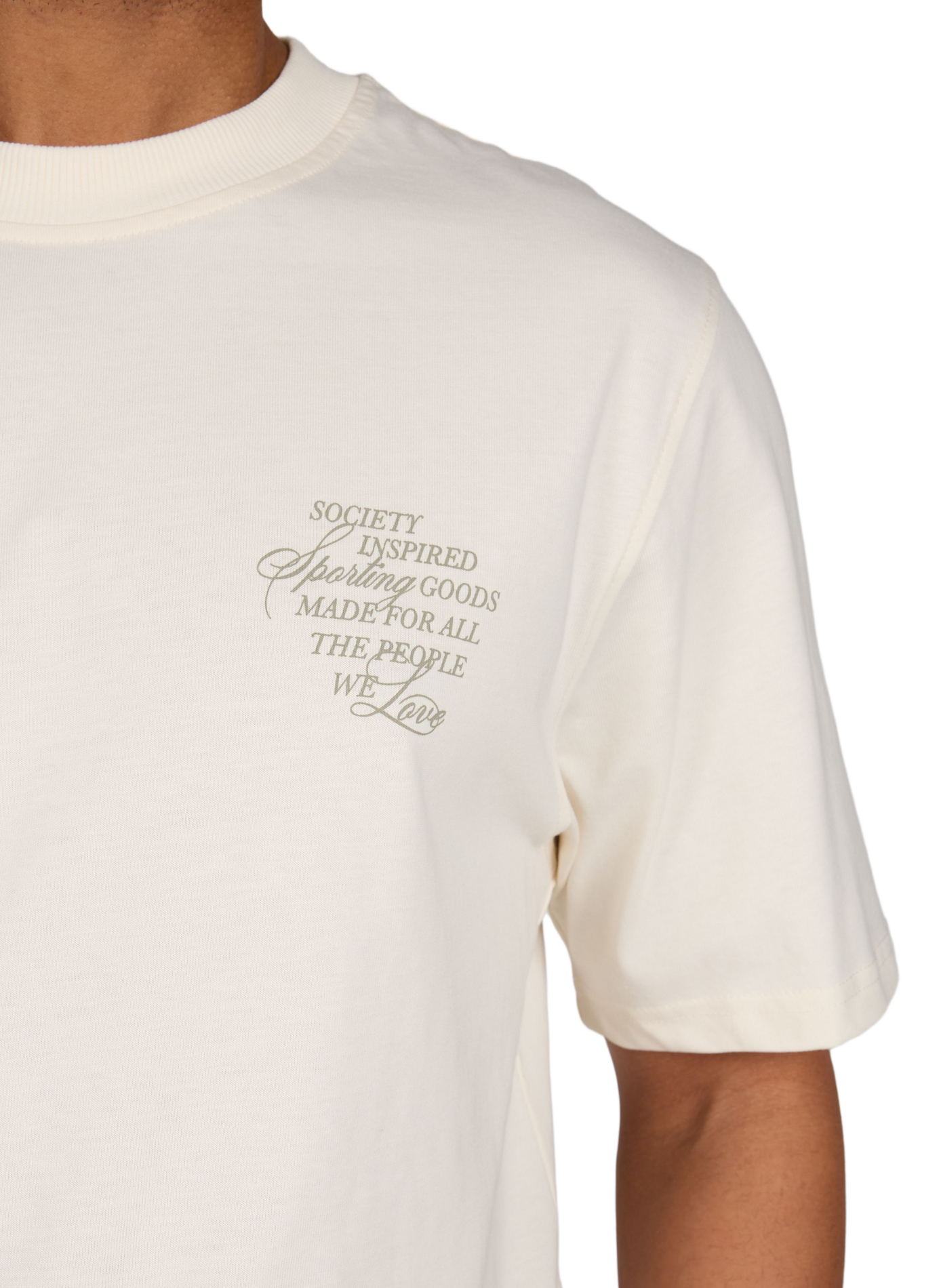 T-shirt Ben Faience imprimé en coton organique LES DEUX Beige