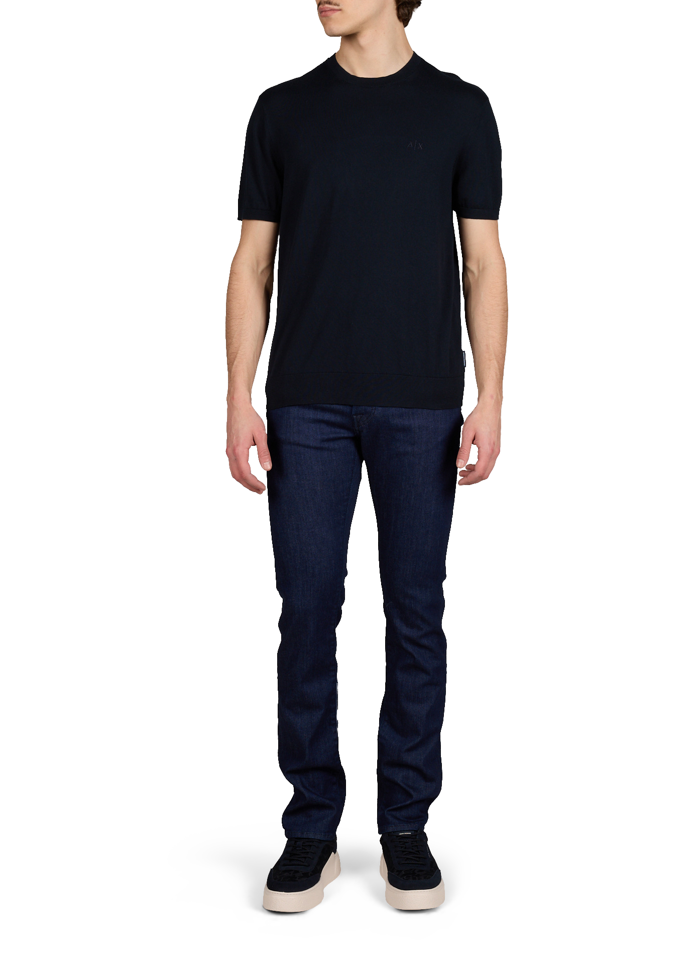 Jean droit en coton mélangé JACOB COHEN Bleu