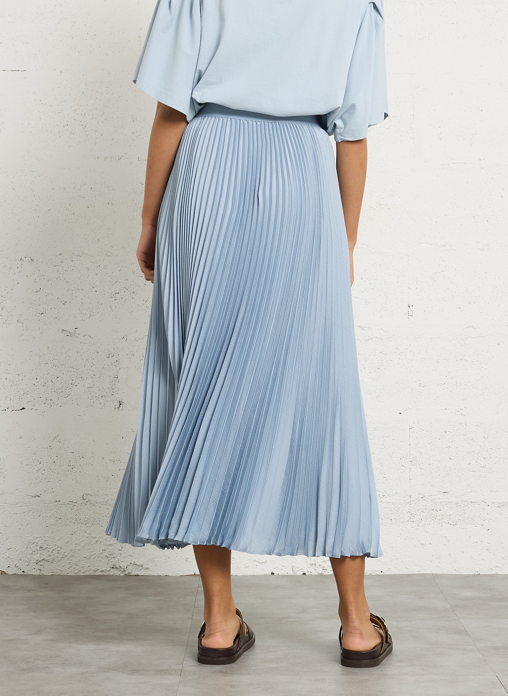 Jupe plissée évasée esther MAISON 123 Bleu