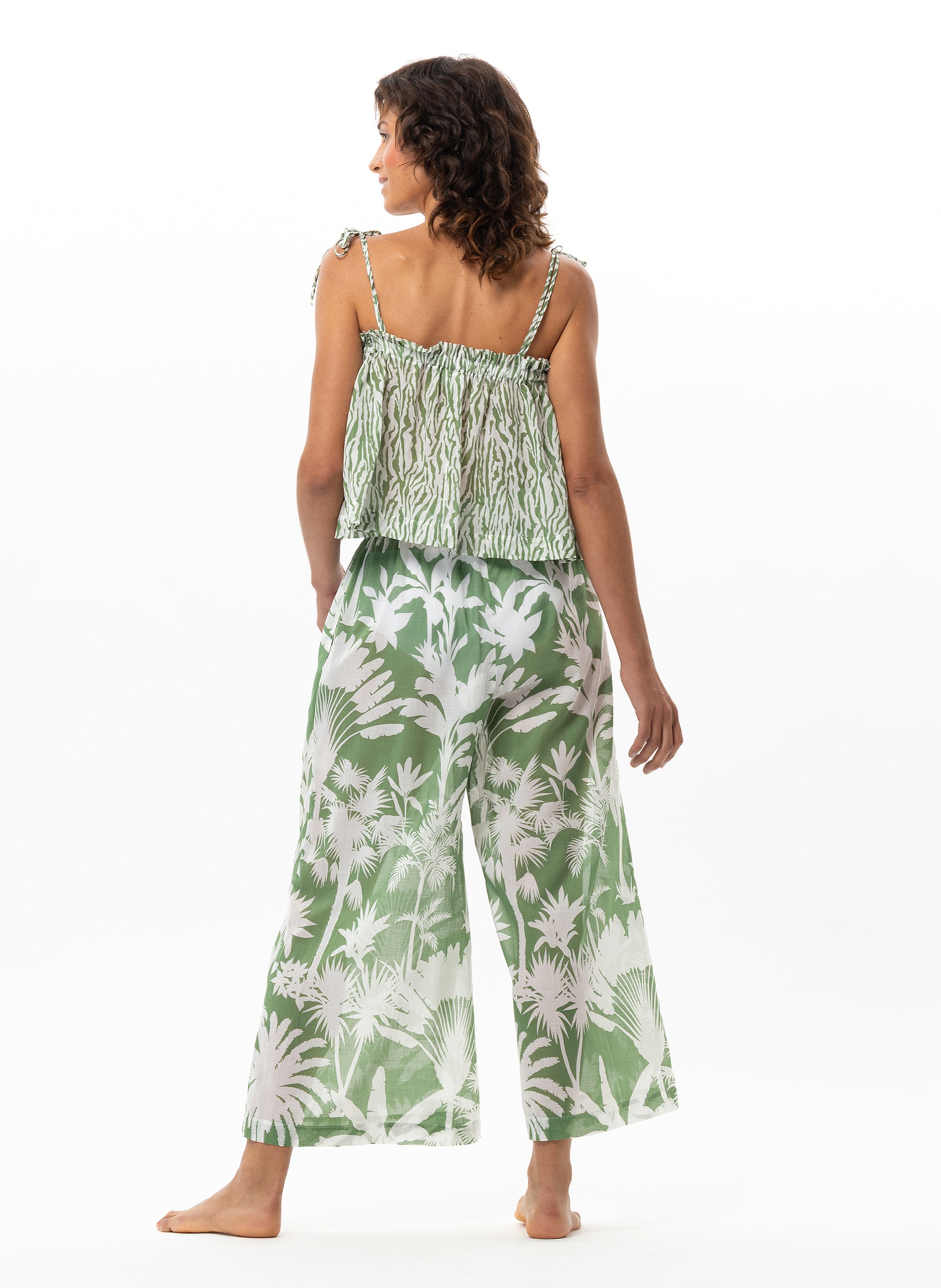 Pantalon en voile de coton bronzette 280 LE CHAT Multicolore