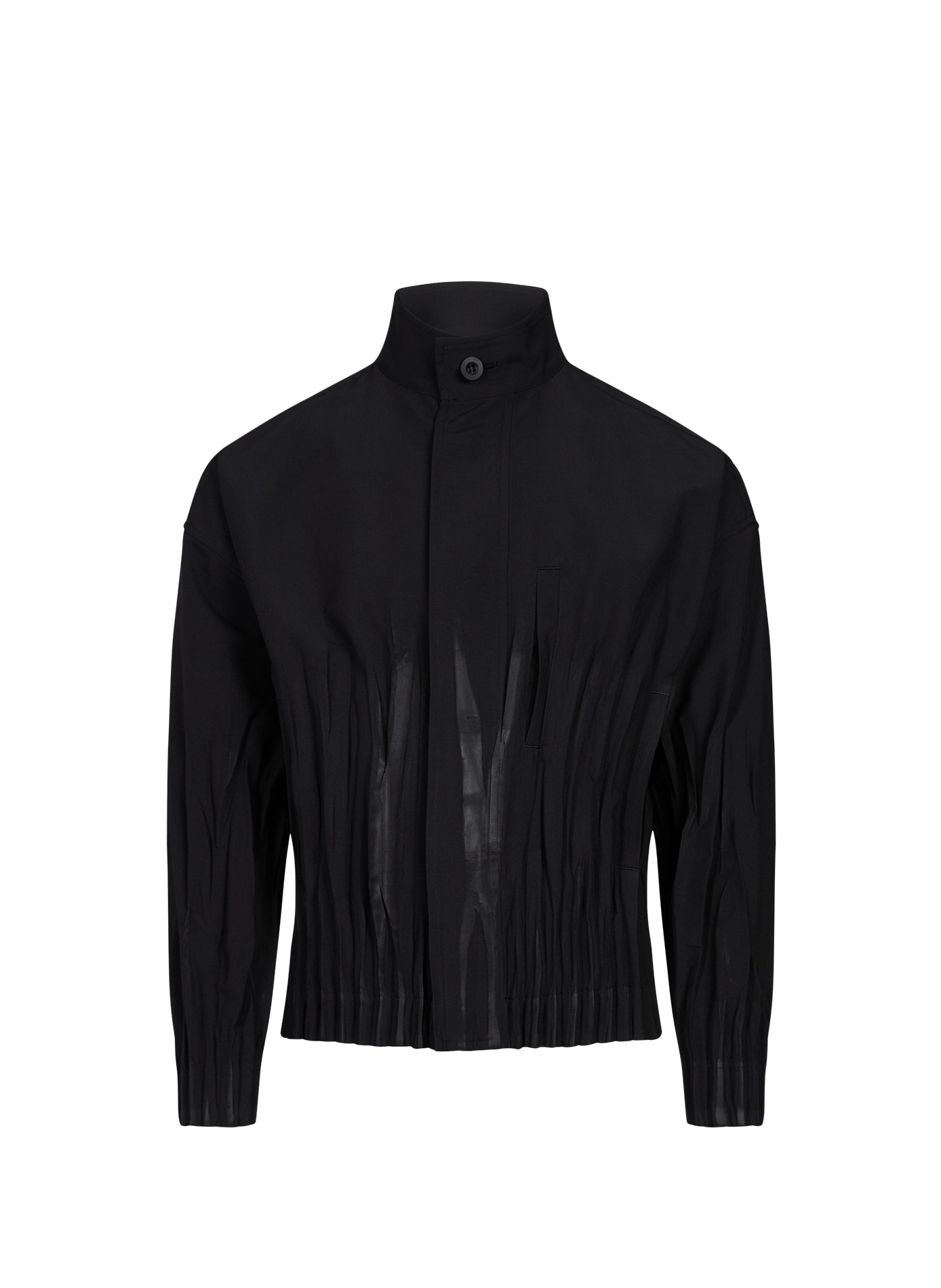 Pleated high-neck jacket ISSEY MIYAKE Black