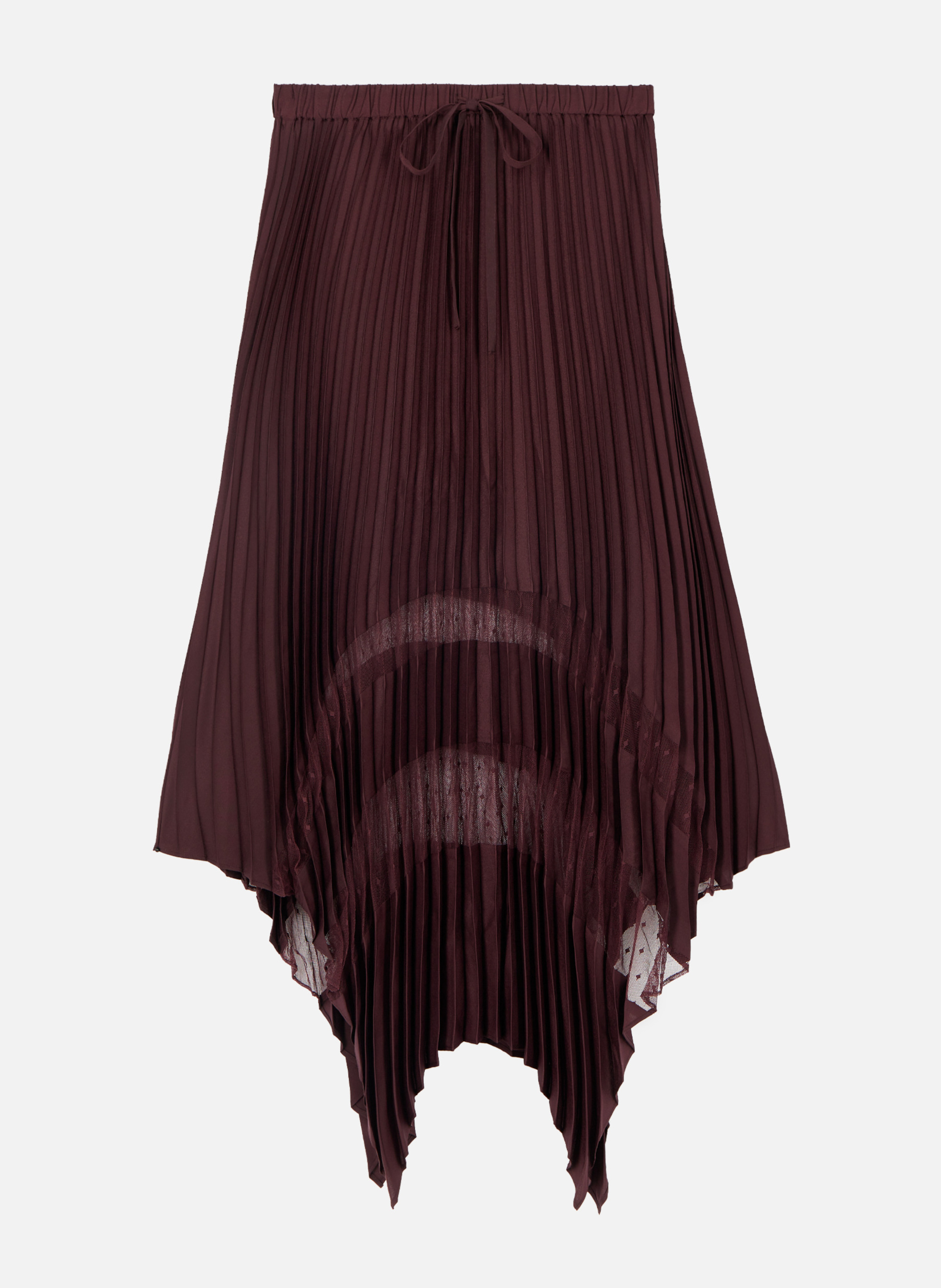 Jupe longue plissée THE KOOPLES Rouge