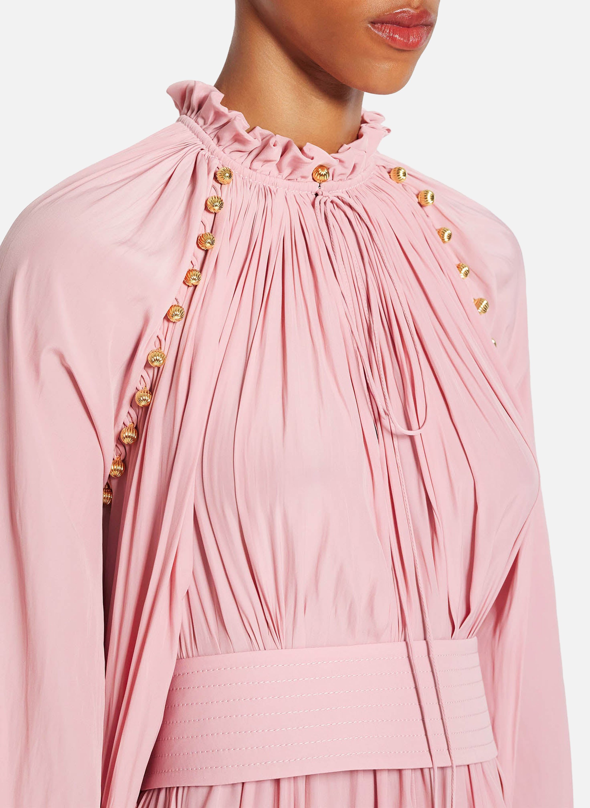 Robe charmeuse asymétrique LANVIN Rose