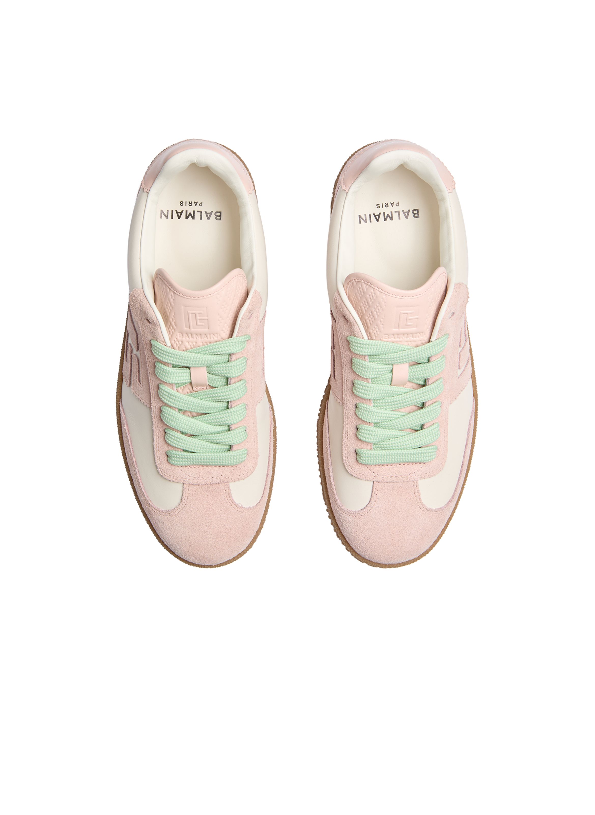 Baskets balmain swan en cuir lisse et suédé BALMAIN Multicolore