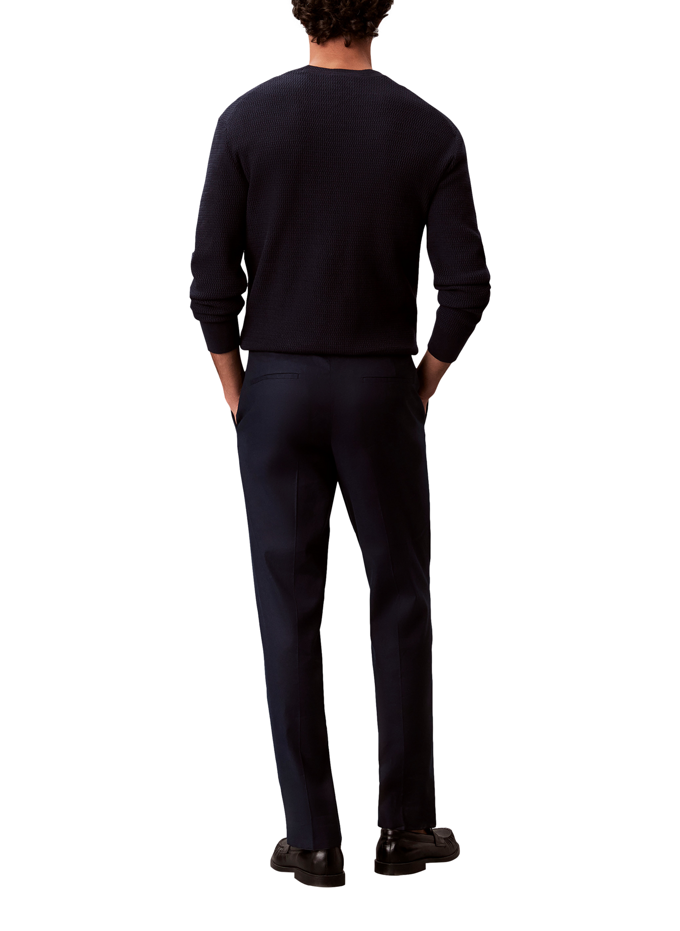 Slim trousers with sharp pleats CALVIN KLEIN Blue