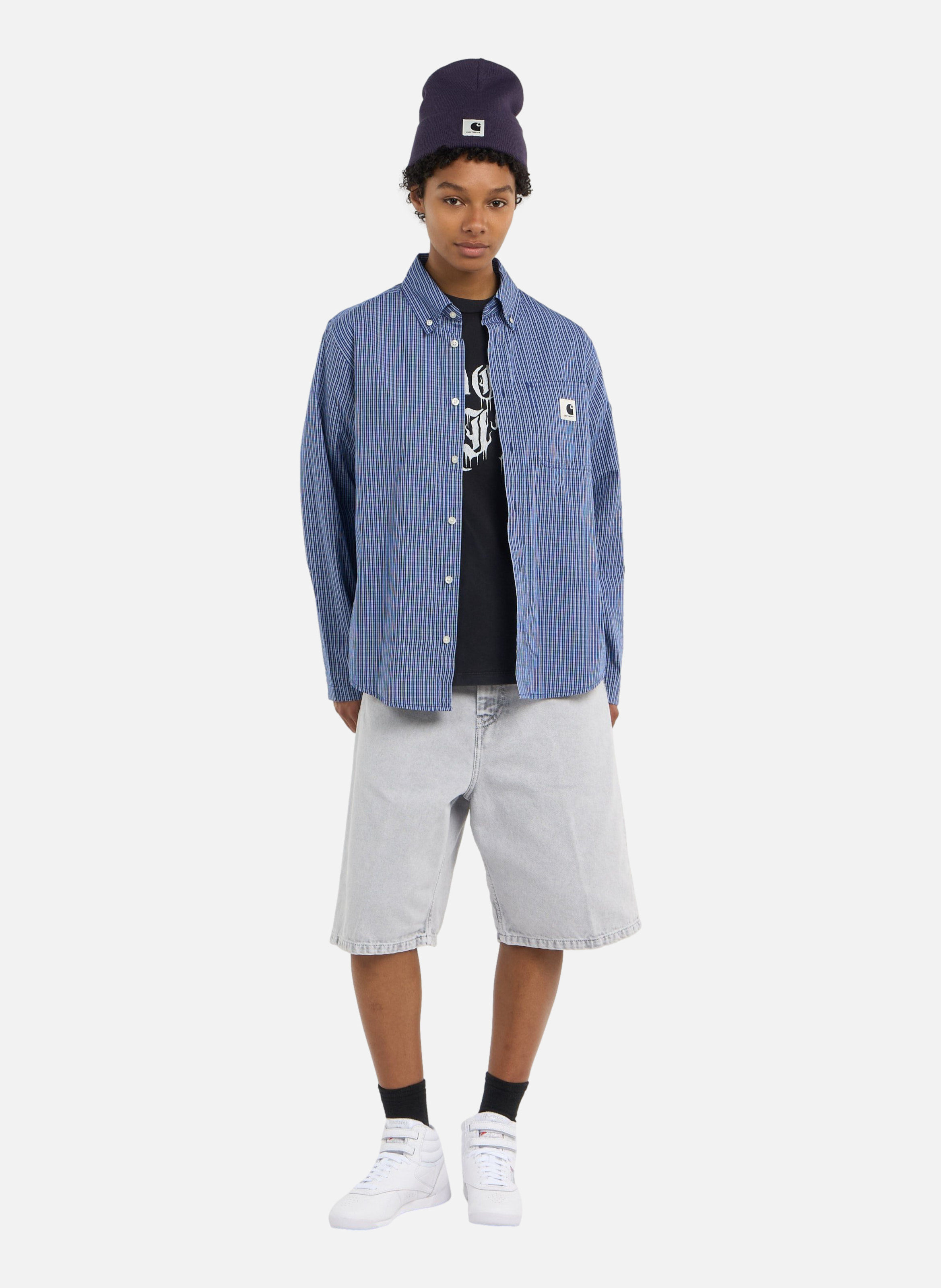 Chemise w' l/s groff shirt CARHARTT WIP Bleu