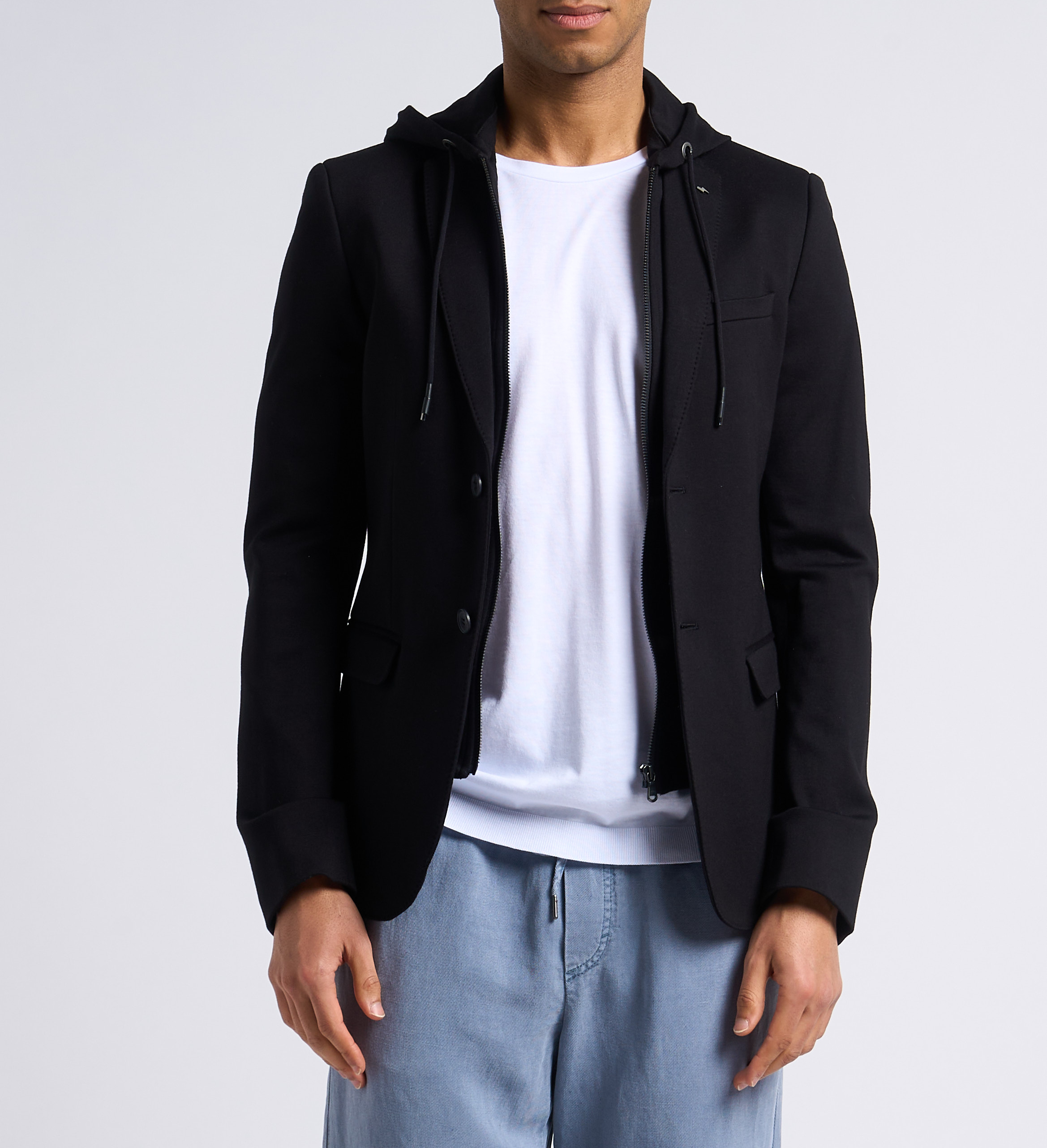 Veste col classique à capuche IKKS Noir