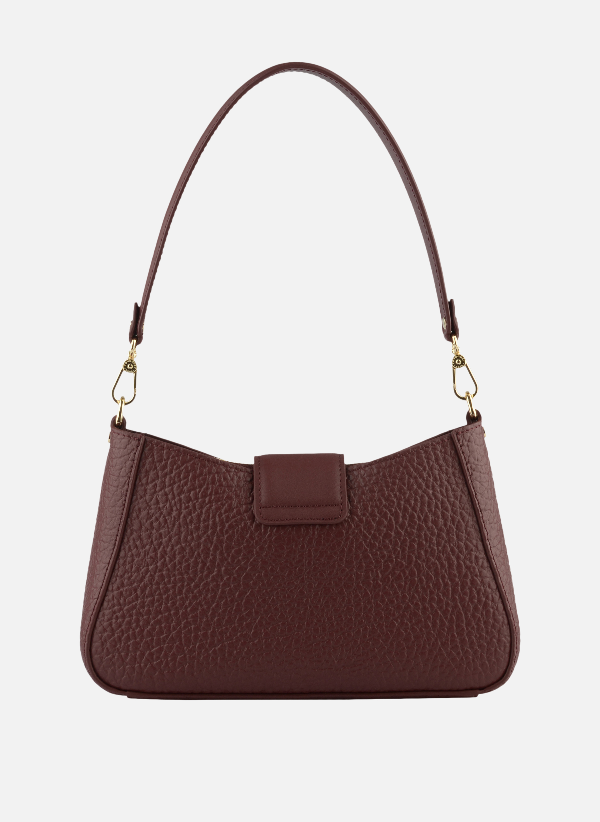 Fleuves | sac à main en cuir de vachette POURCHET Rouge