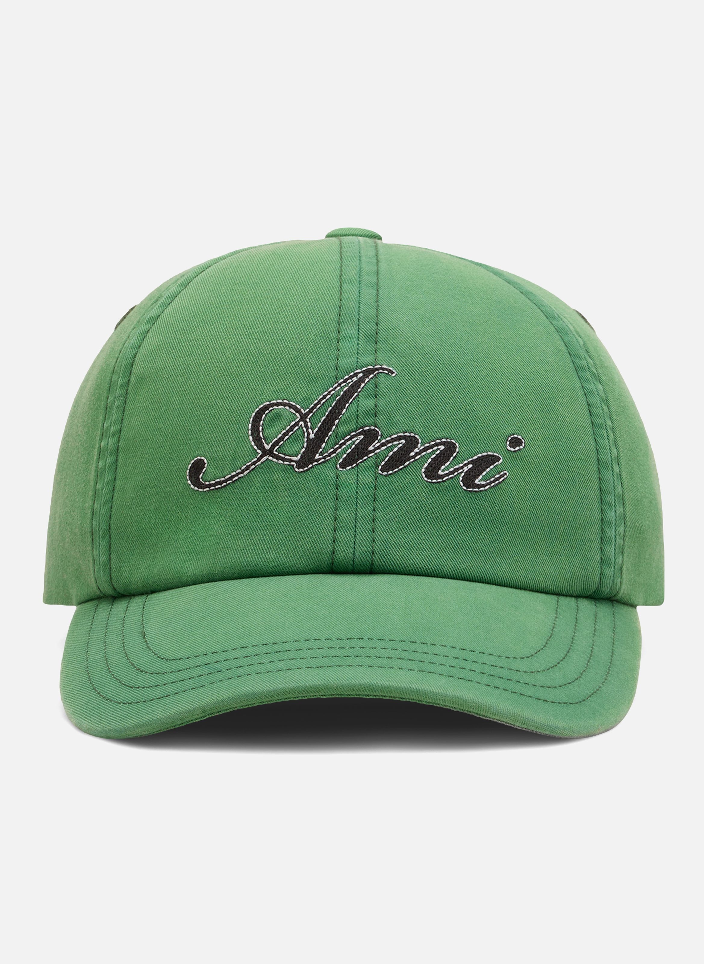 Casquette unisexe en coton broderie ami paris AMI PARIS Vert