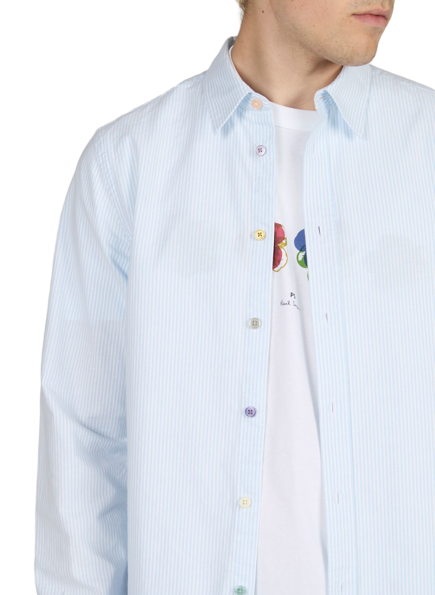 Straight cotton shirt PAUL SMITH Blue