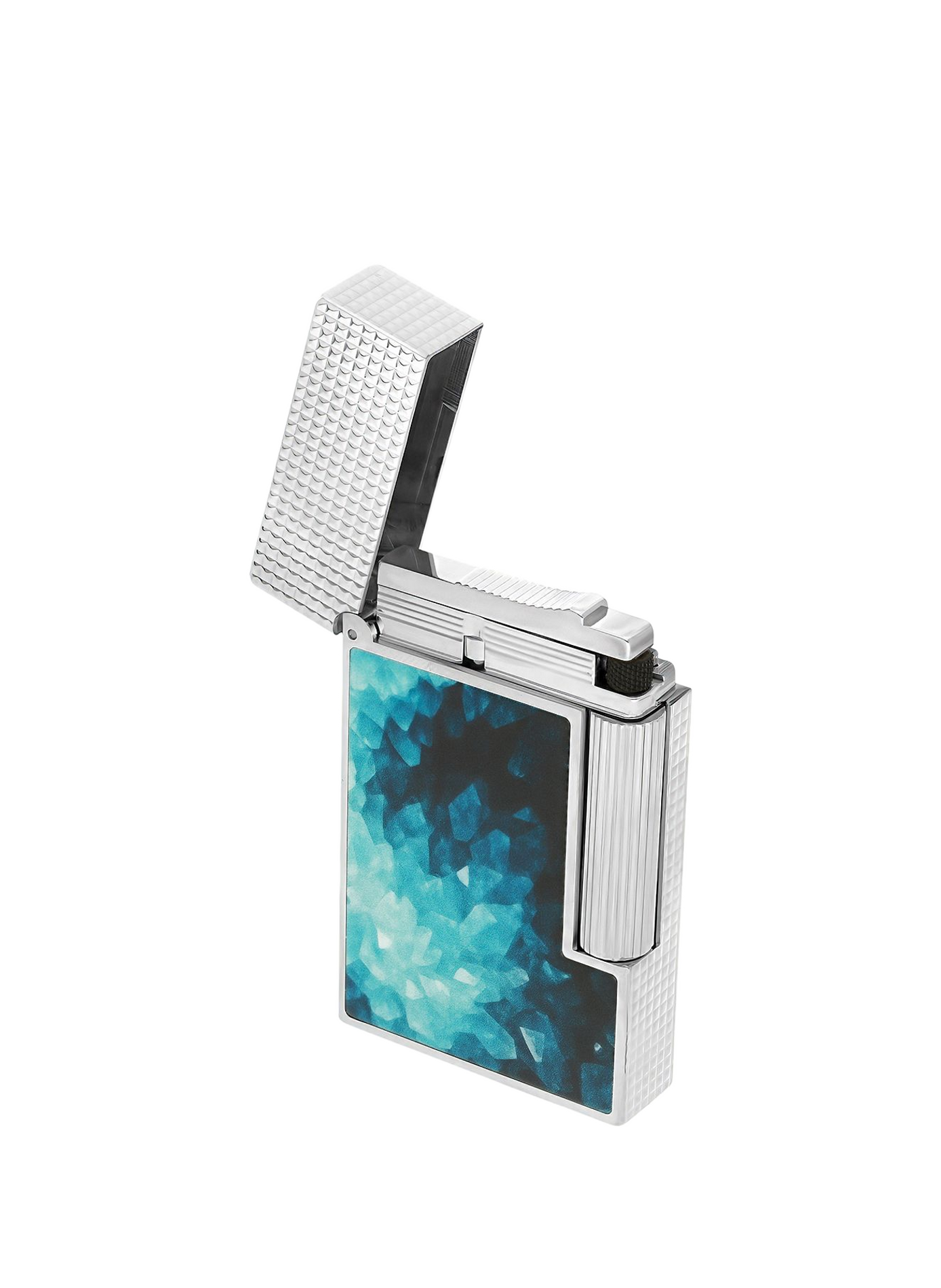Zwei lackierte Wäschekörbe Geode S.T. DUPONT Blau