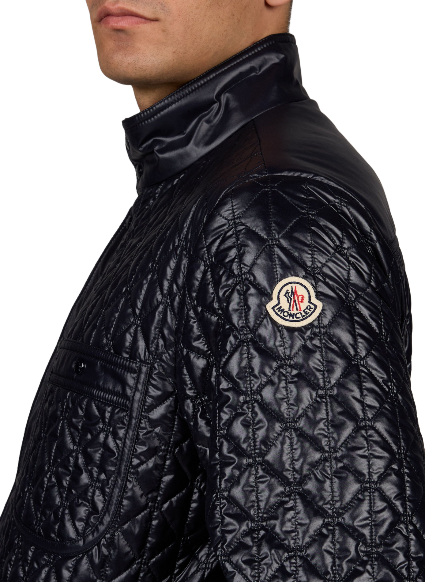 Veste droite matelassée MONCLER Bleu