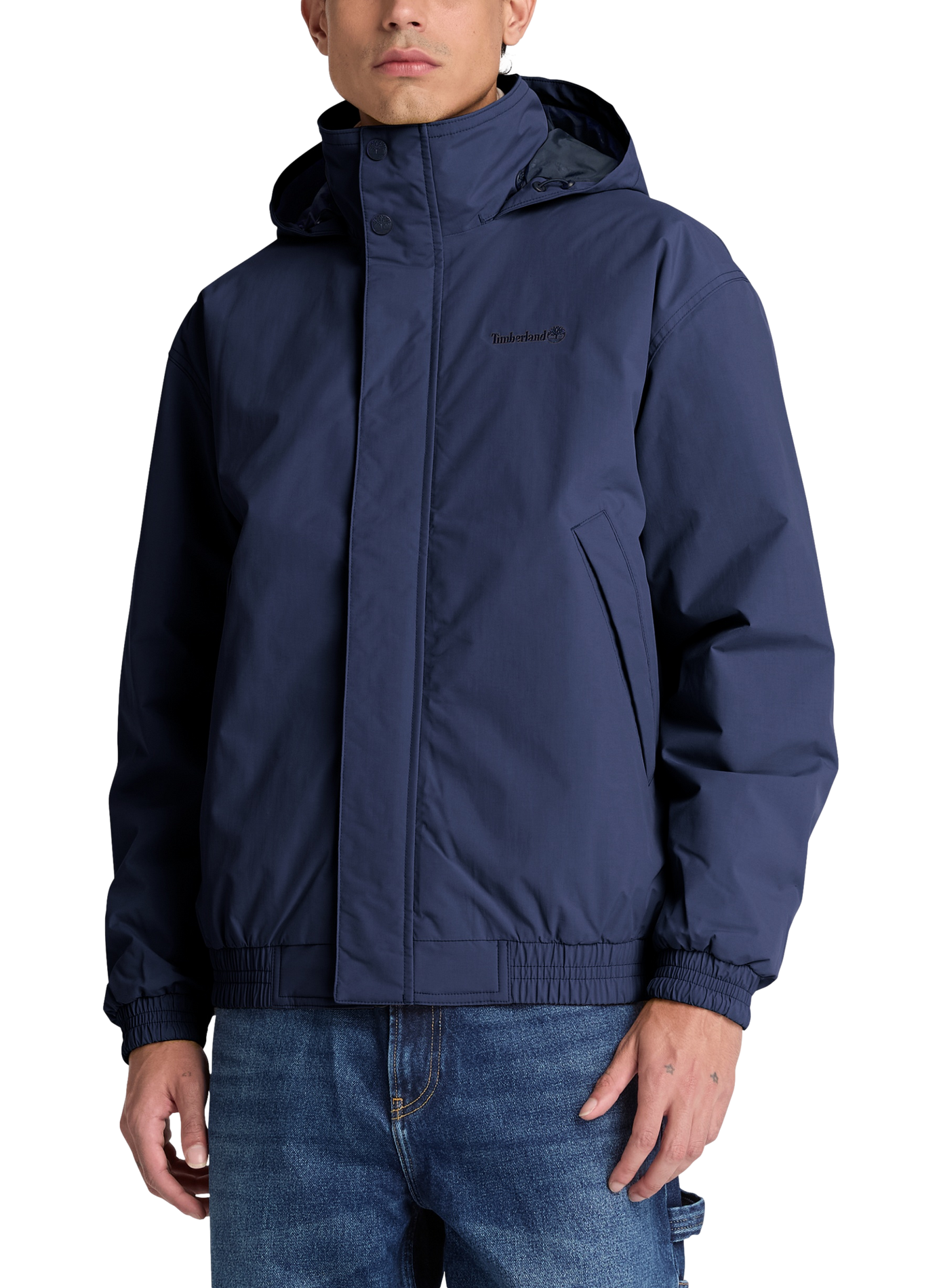 Rechte jas met capuchon en opstaande kraag TIMBERLAND Blauw