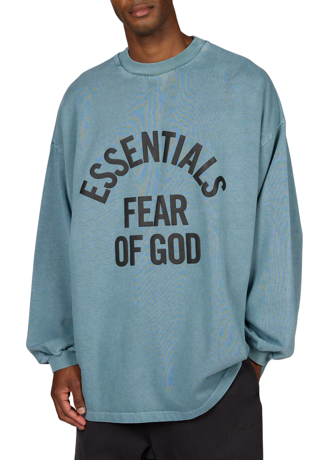 Ruime sweater met zeefdruk FEAR OF GOD ESSENTIALS Blauw
