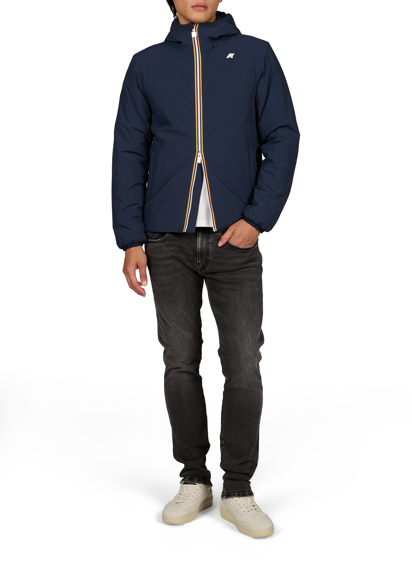 Parka with high collar K-WAY Blue