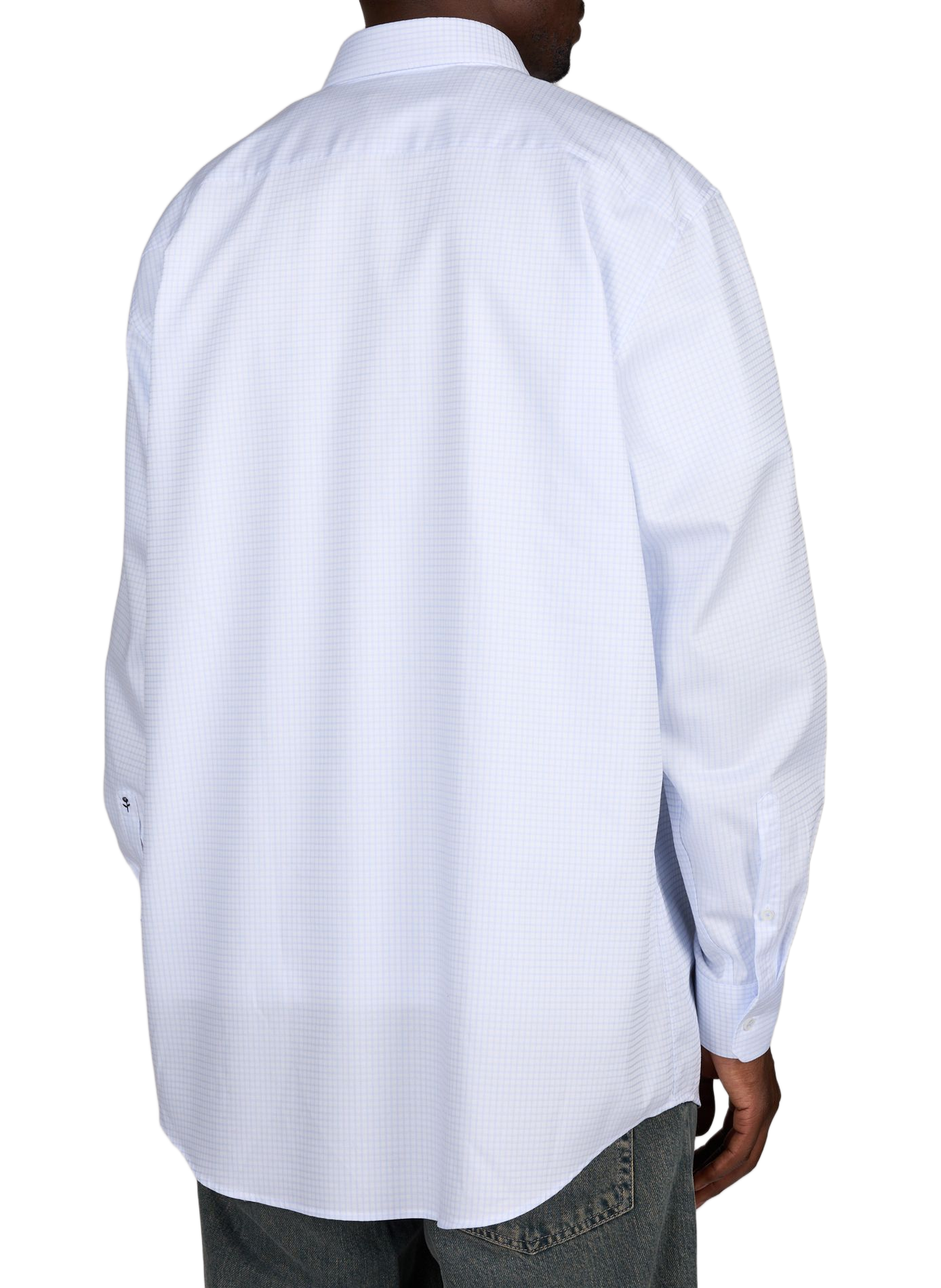 Rechte geruite blouse SEIDENSTICKER Blauw