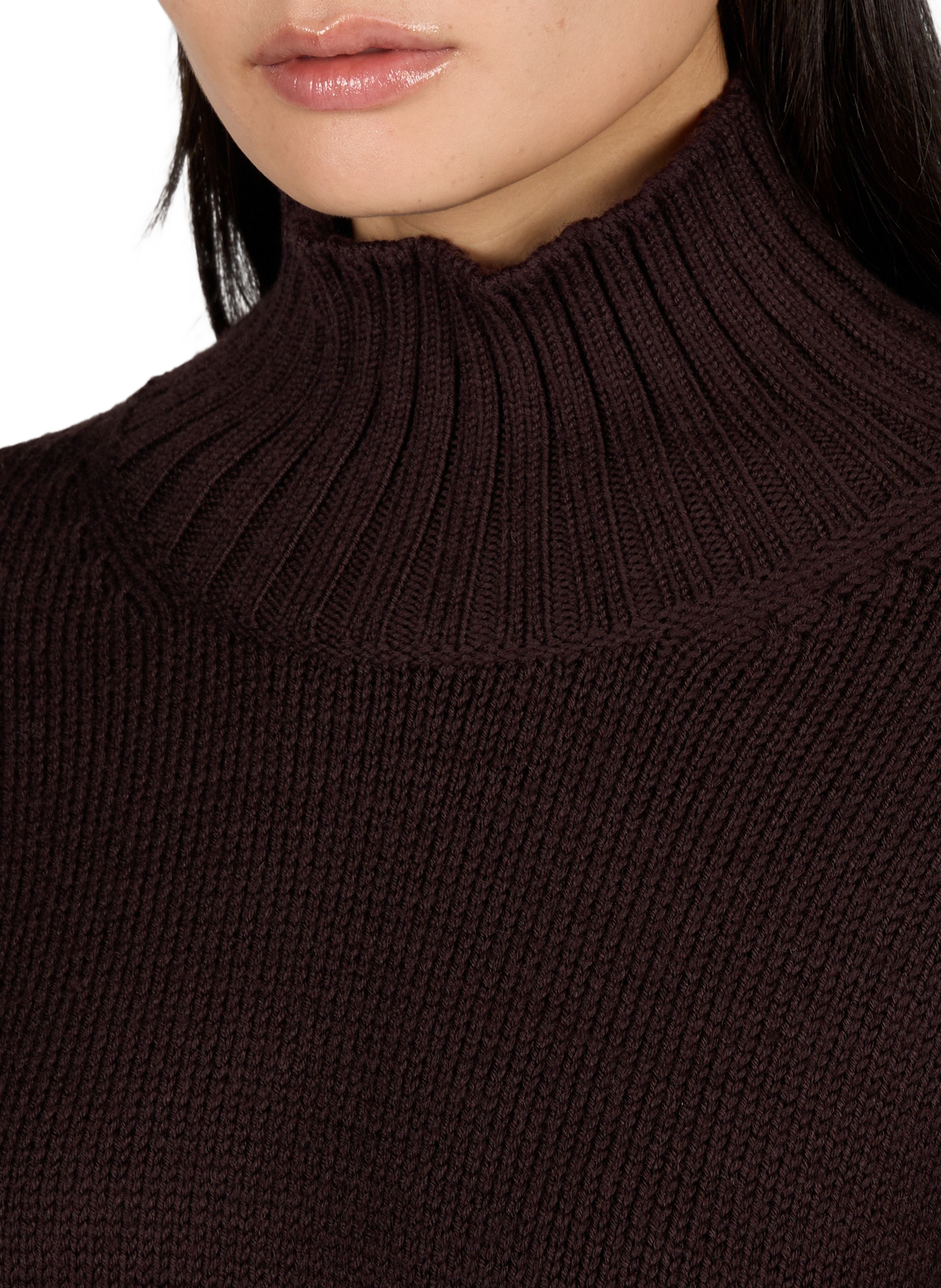 Wool and alpaca jumper  CLOSED Brown