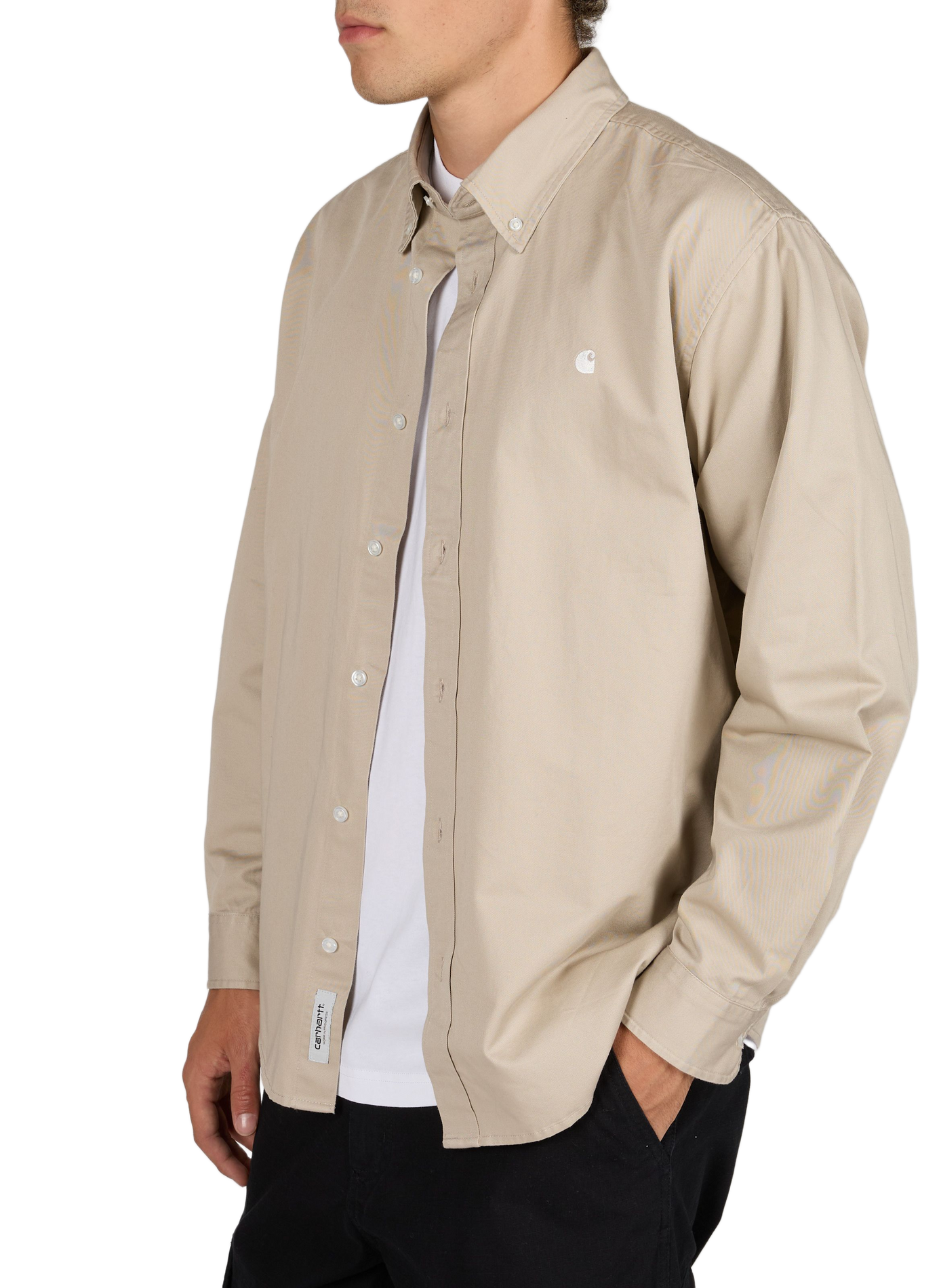 Overhemd met klassieke kraag van katoen CARHARTT WIP Beige