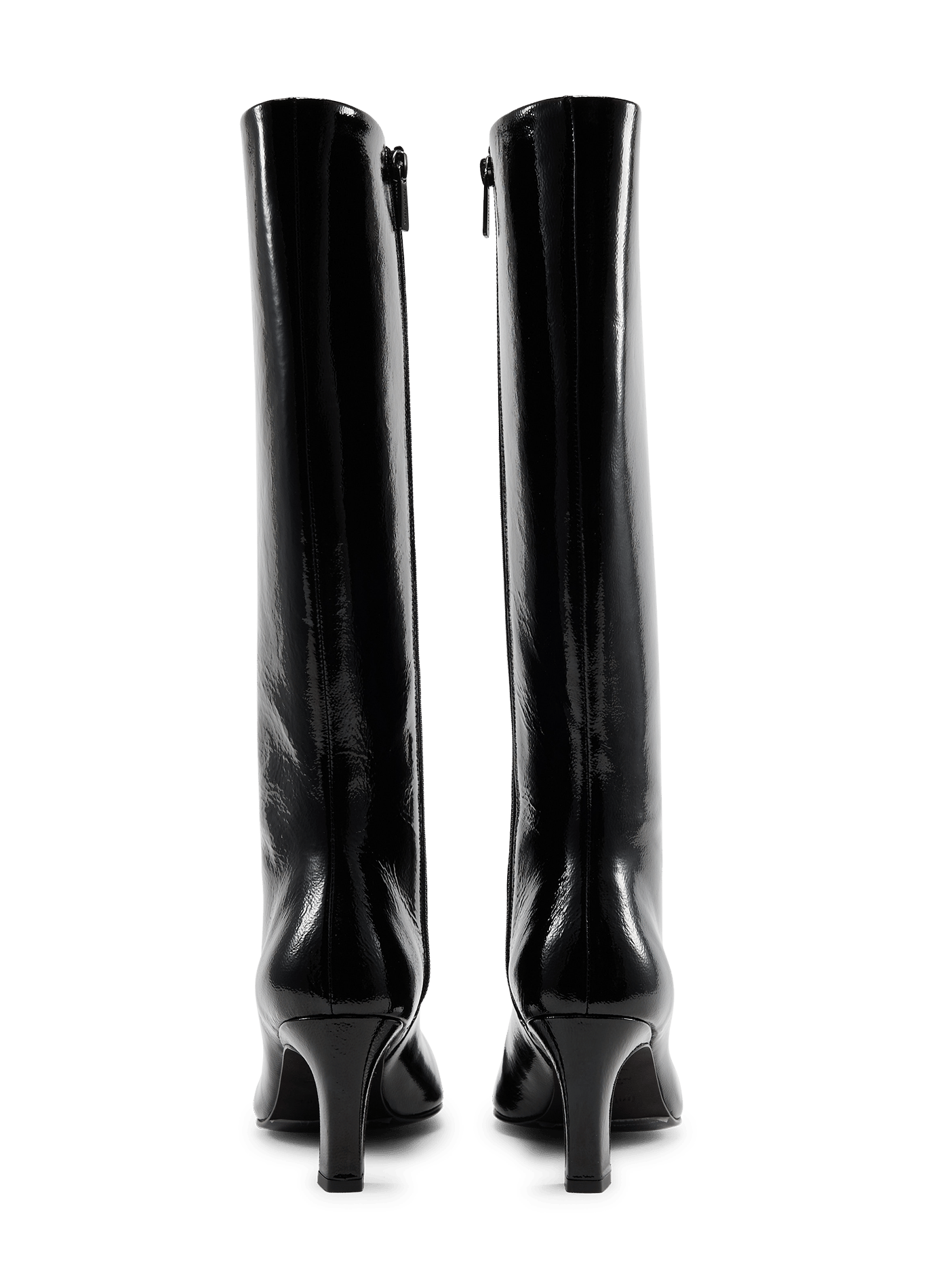 COLINE vinyl-effect leather boots BOBBIES Black