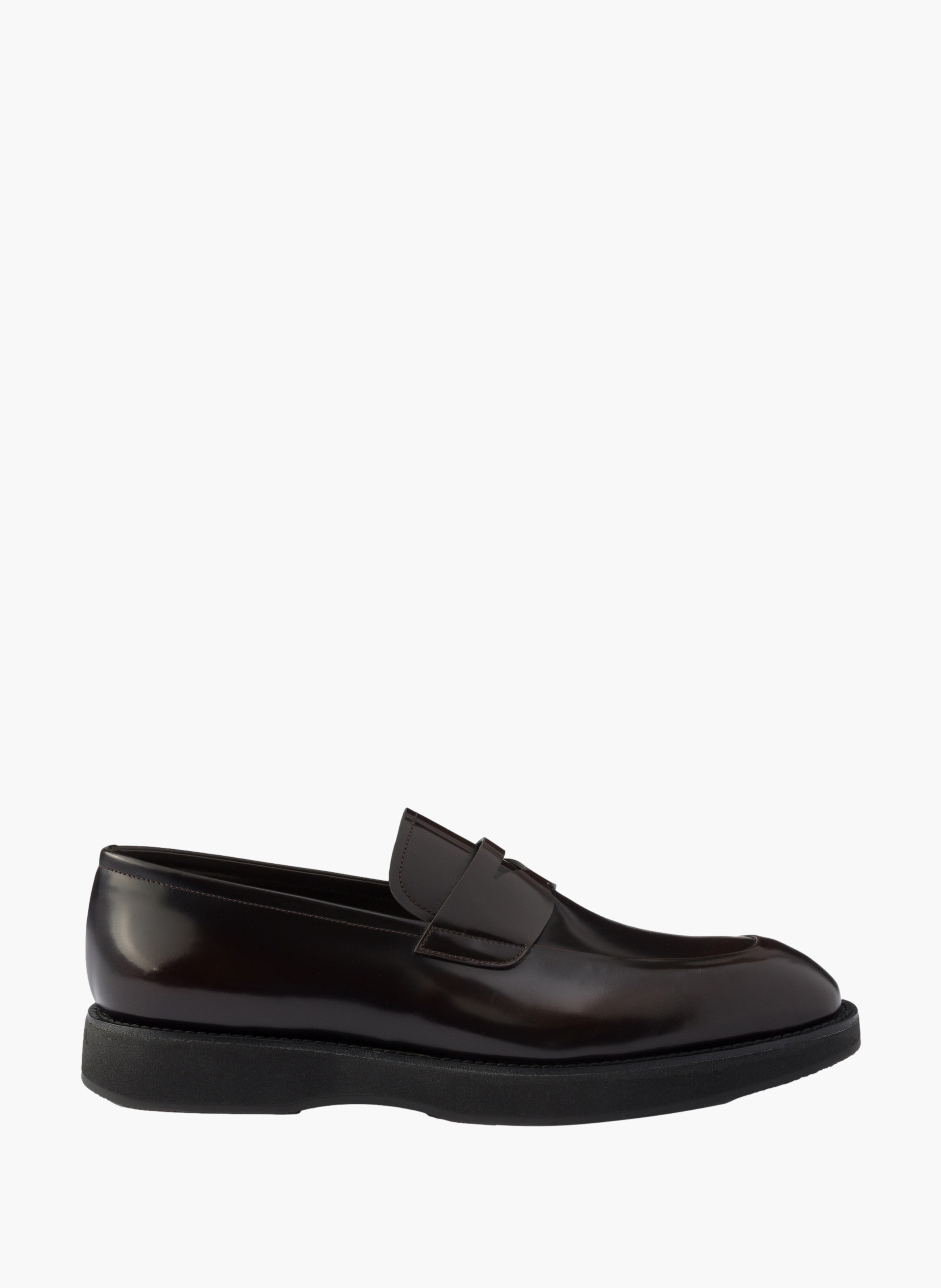 Mocassins en cuir brossé PRADA Marron
