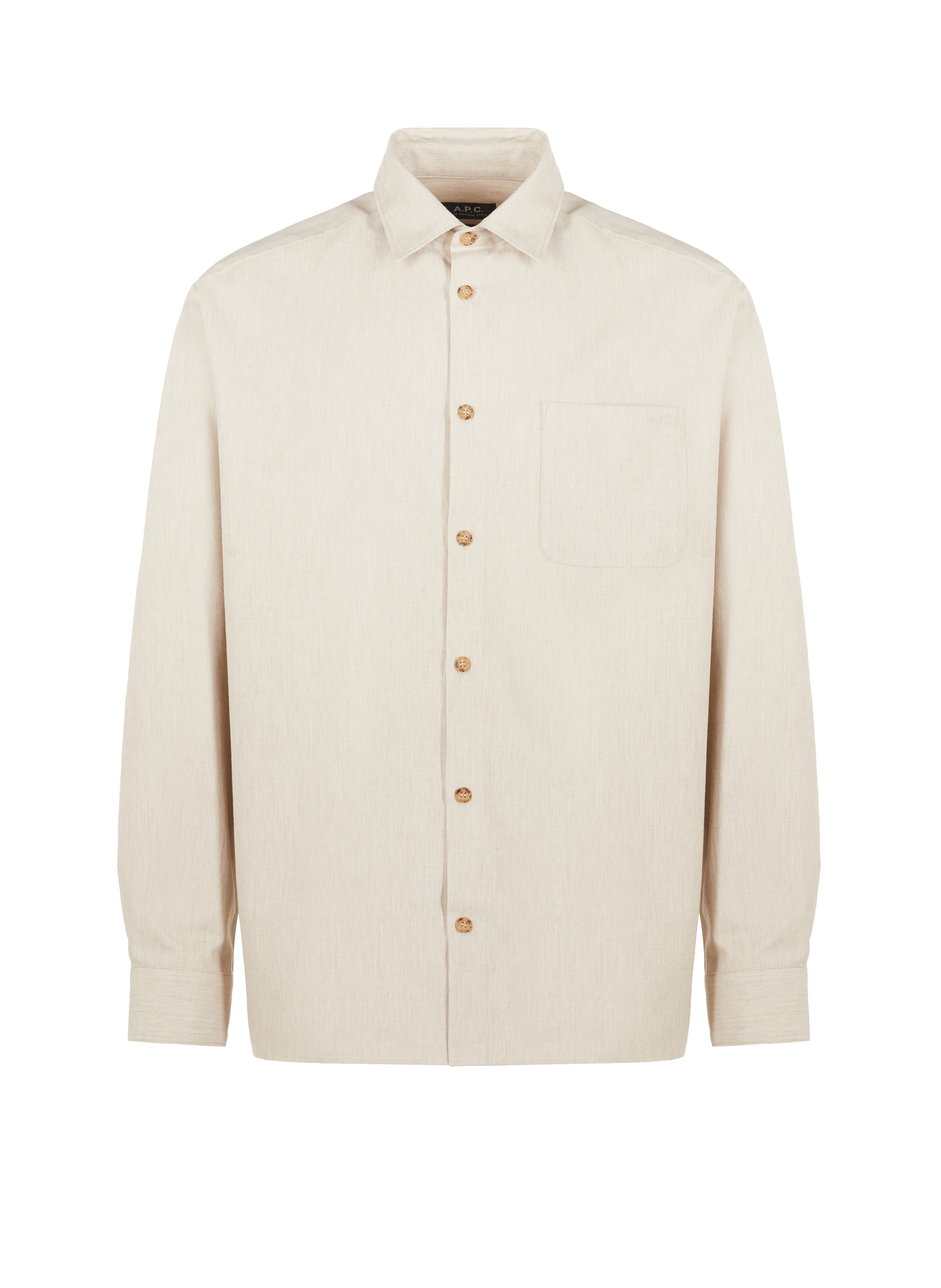 Chemise Malo logo en flanelle de coton