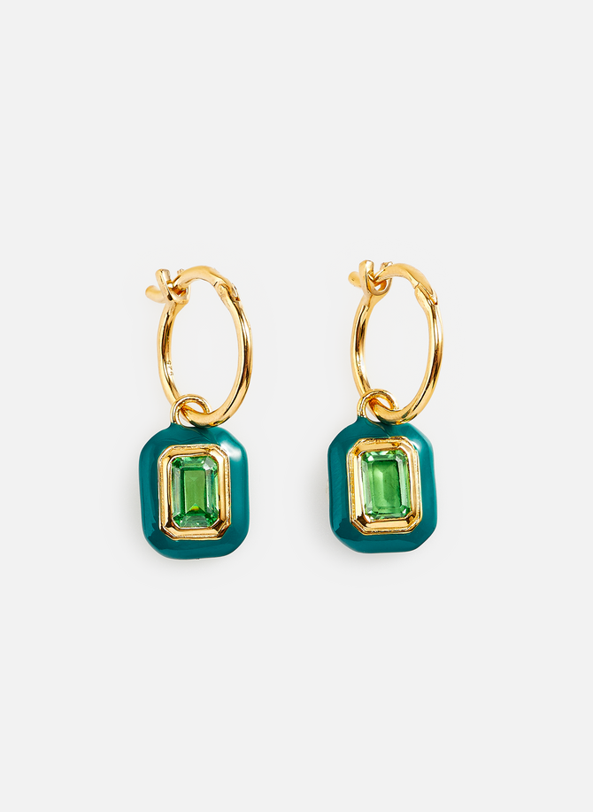 Enamel and gemstone earrings  MISSOMA