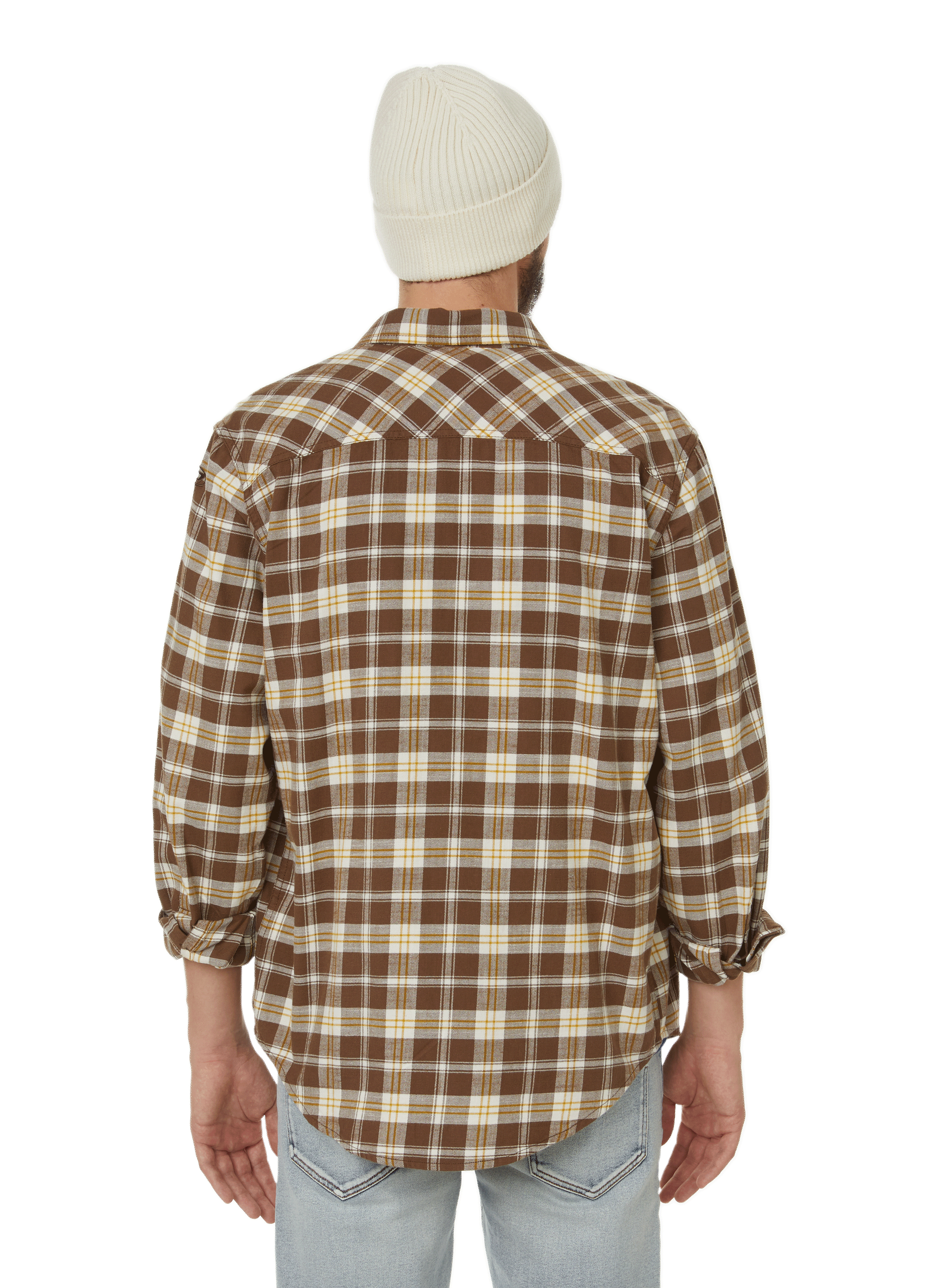 Kariertes Baumwollhemd DIESEL Beige