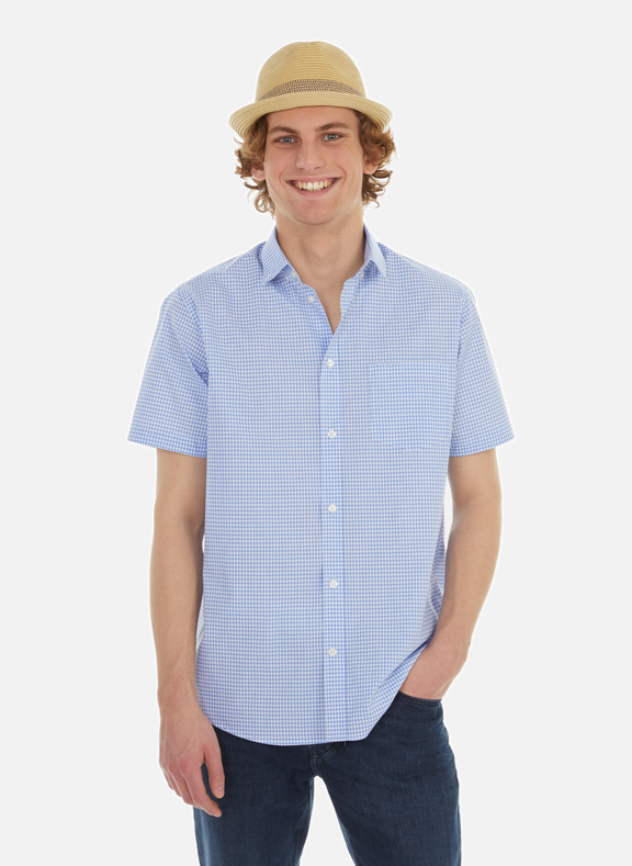AU PRINTEMPS PARIS Long-sleeve cotton Shirt  Blue