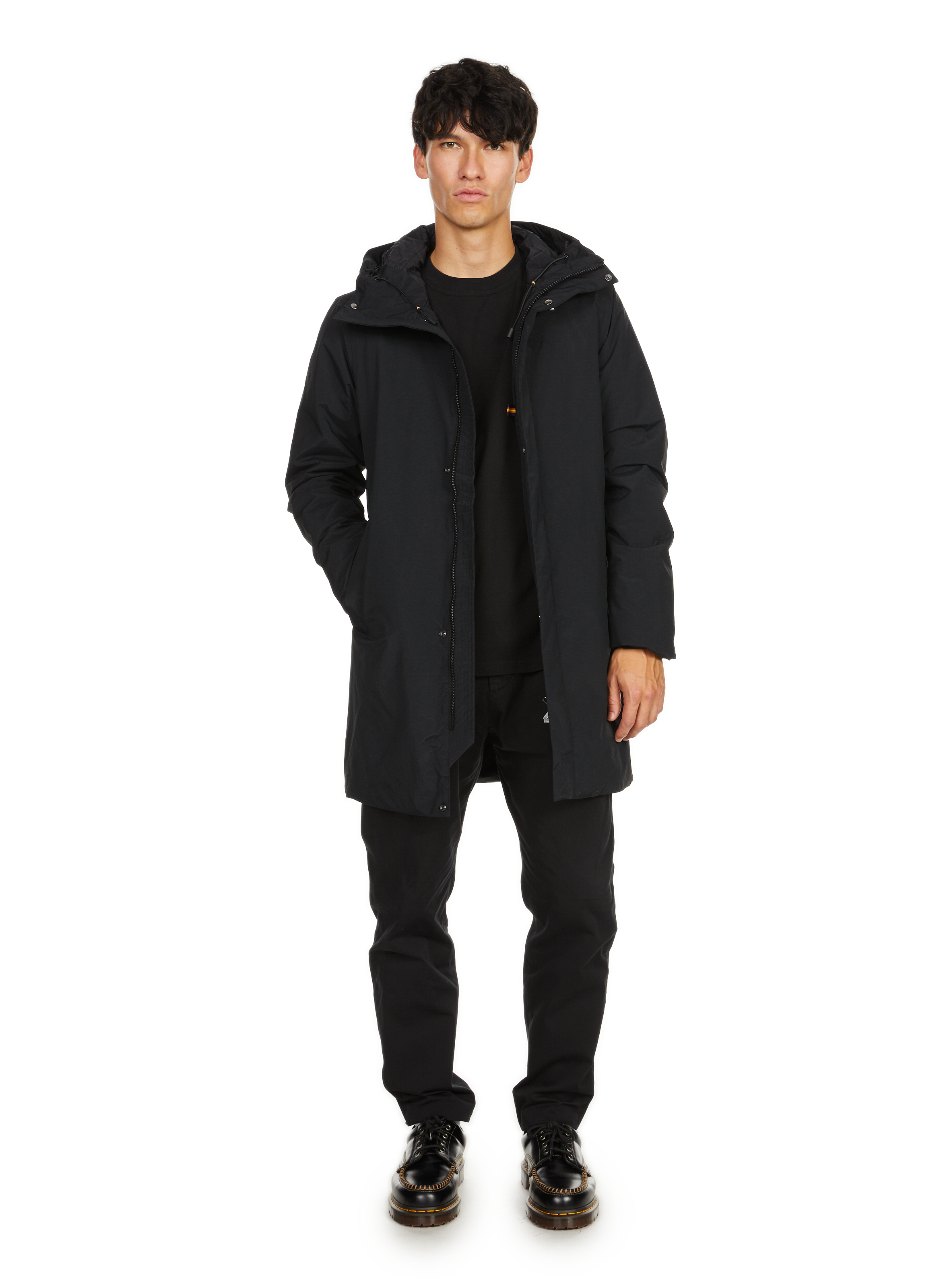 Mid-length nylon parka K-WAY Black