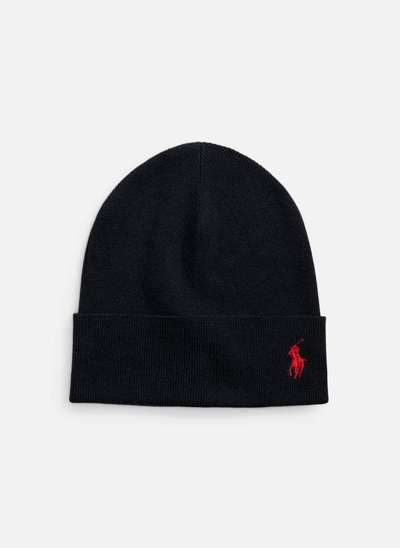 Bonnet à logo en coton Noir by POLO RALPH LAUREN POLO RALPH LAUREN Bonnet à logo en coton Noir
