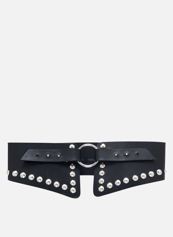 Ceinture en cuir velours mona Noir by IRO IRO Ceinture en cuir velours mona Noir