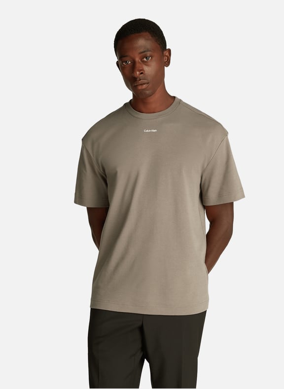 T-shirt en coton Beige by CALVIN KLEIN CALVIN KLEIN T-shirt en coton Beige