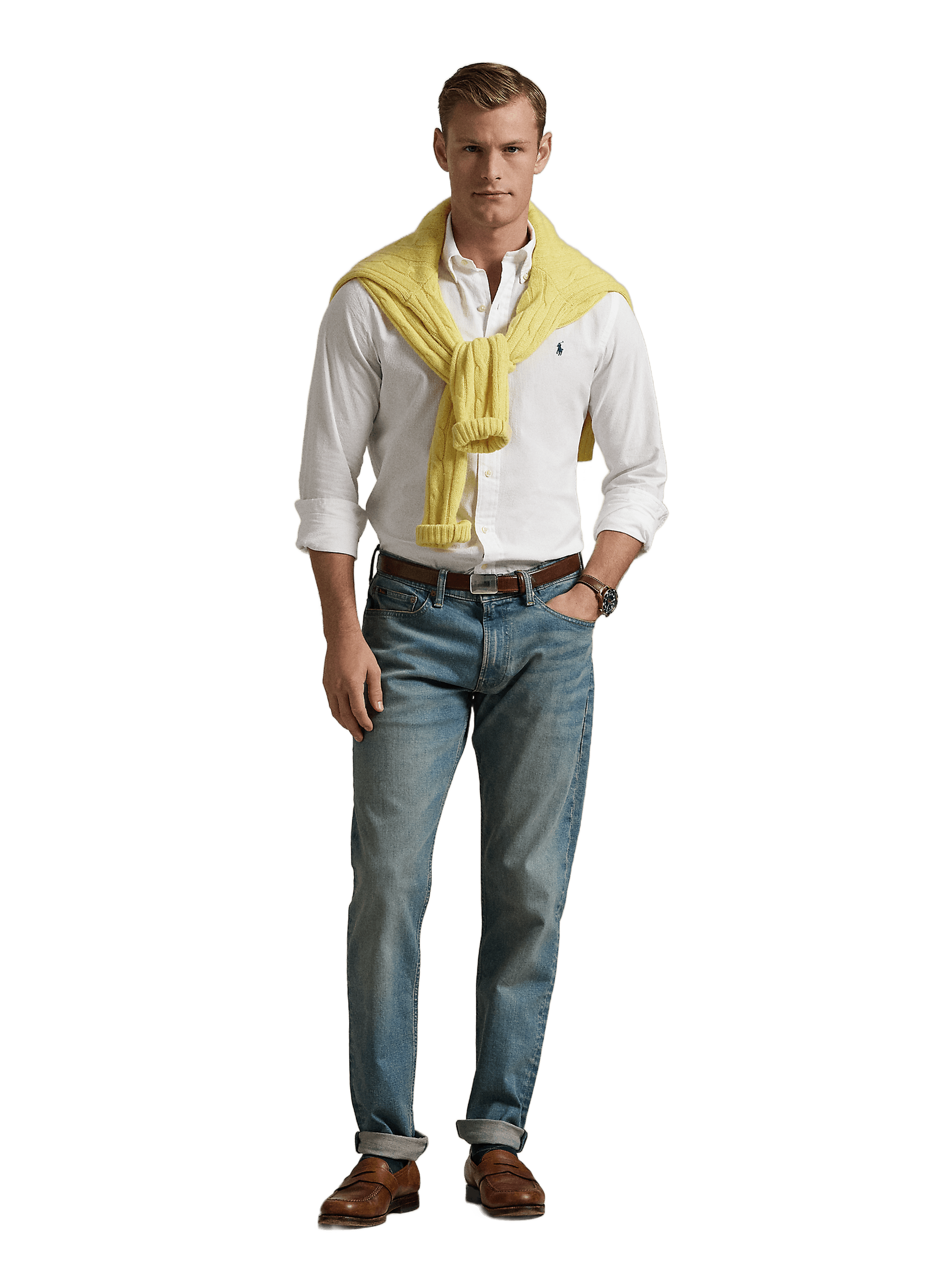 Seersucker cotton shirt POLO RALPH LAUREN White