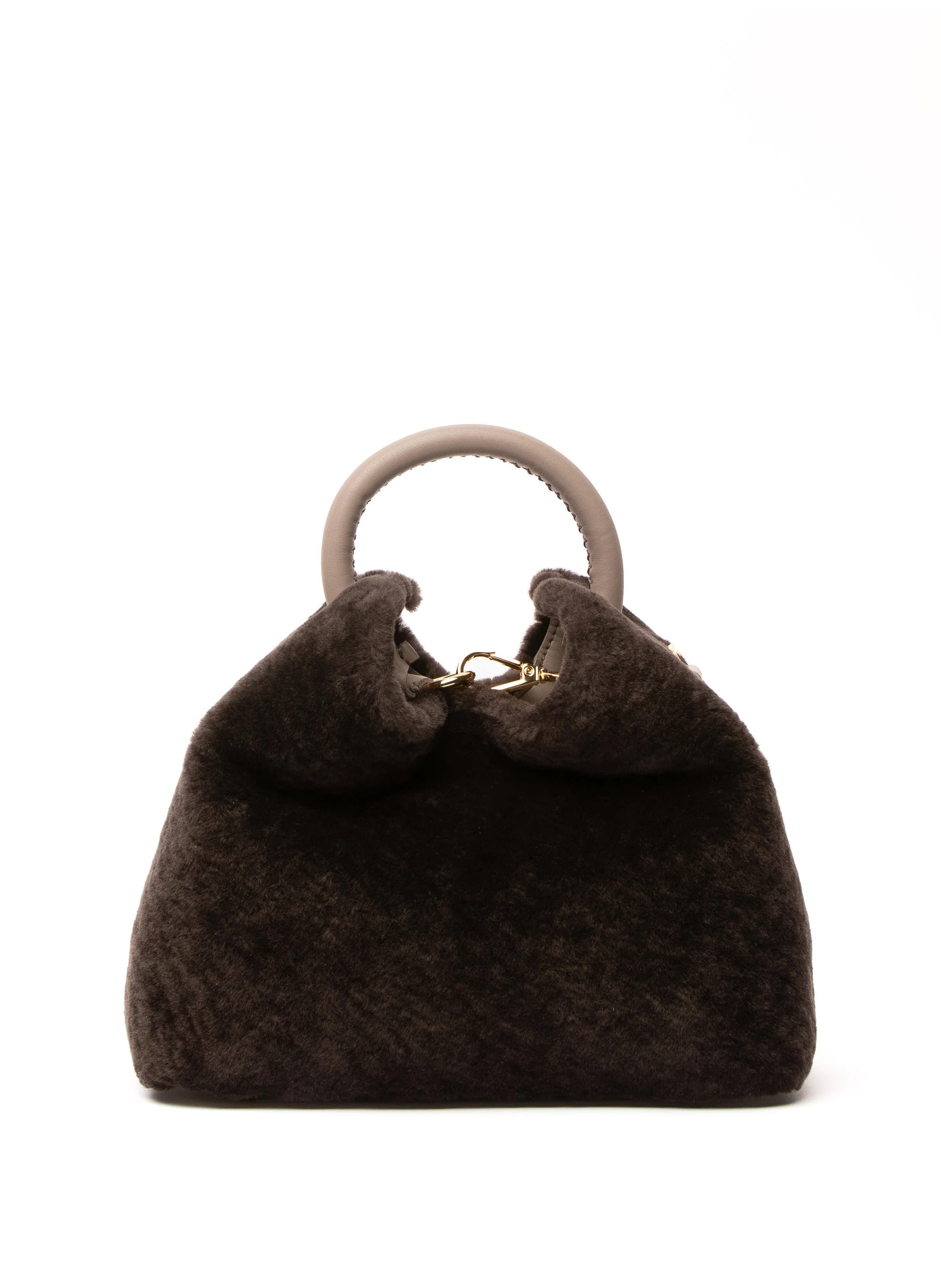 Sac à main baozi en shearling ELLEME Gris