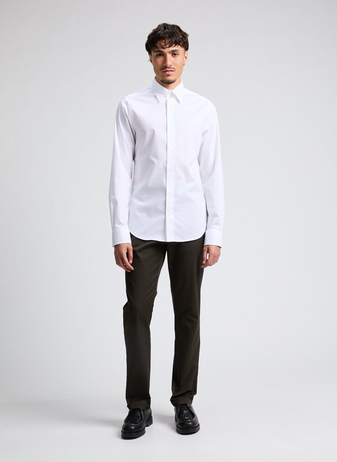 Cotton poplin shirt White