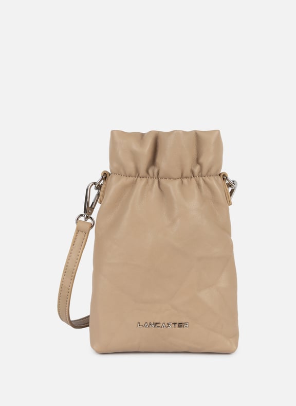 Pochette smartphone - froissé Beige by LANCASTER LANCASTER Pochette smartphone - froissé Beige