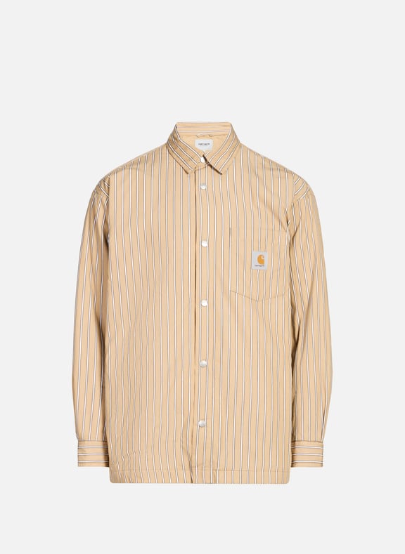 Veste Grimsby rayé en coton Beige by CARHARTT WIP CARHARTT WIP Veste Grimsby rayé en coton Beige