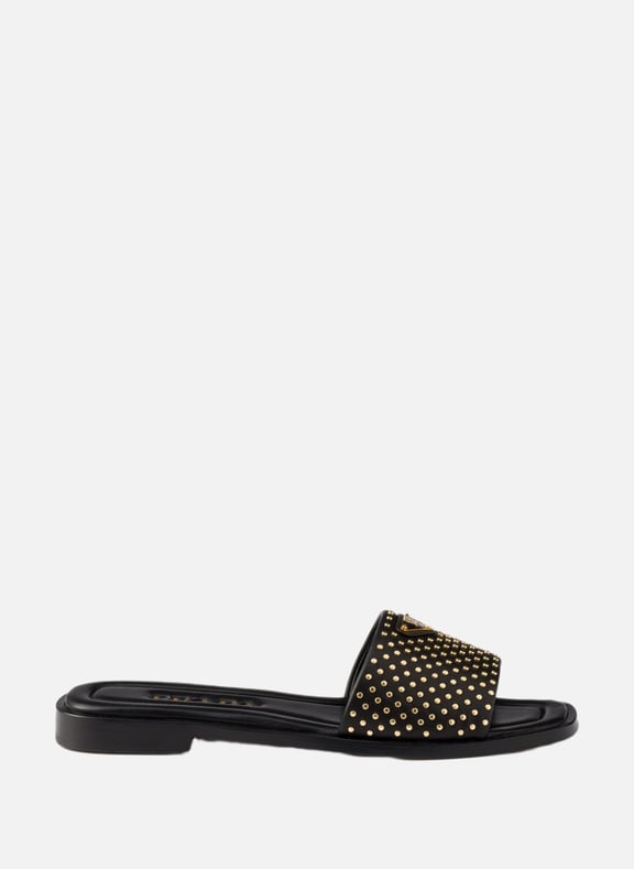 Mules en cuir nappa Noir by PRADA PRADA Mules en cuir nappa Noir