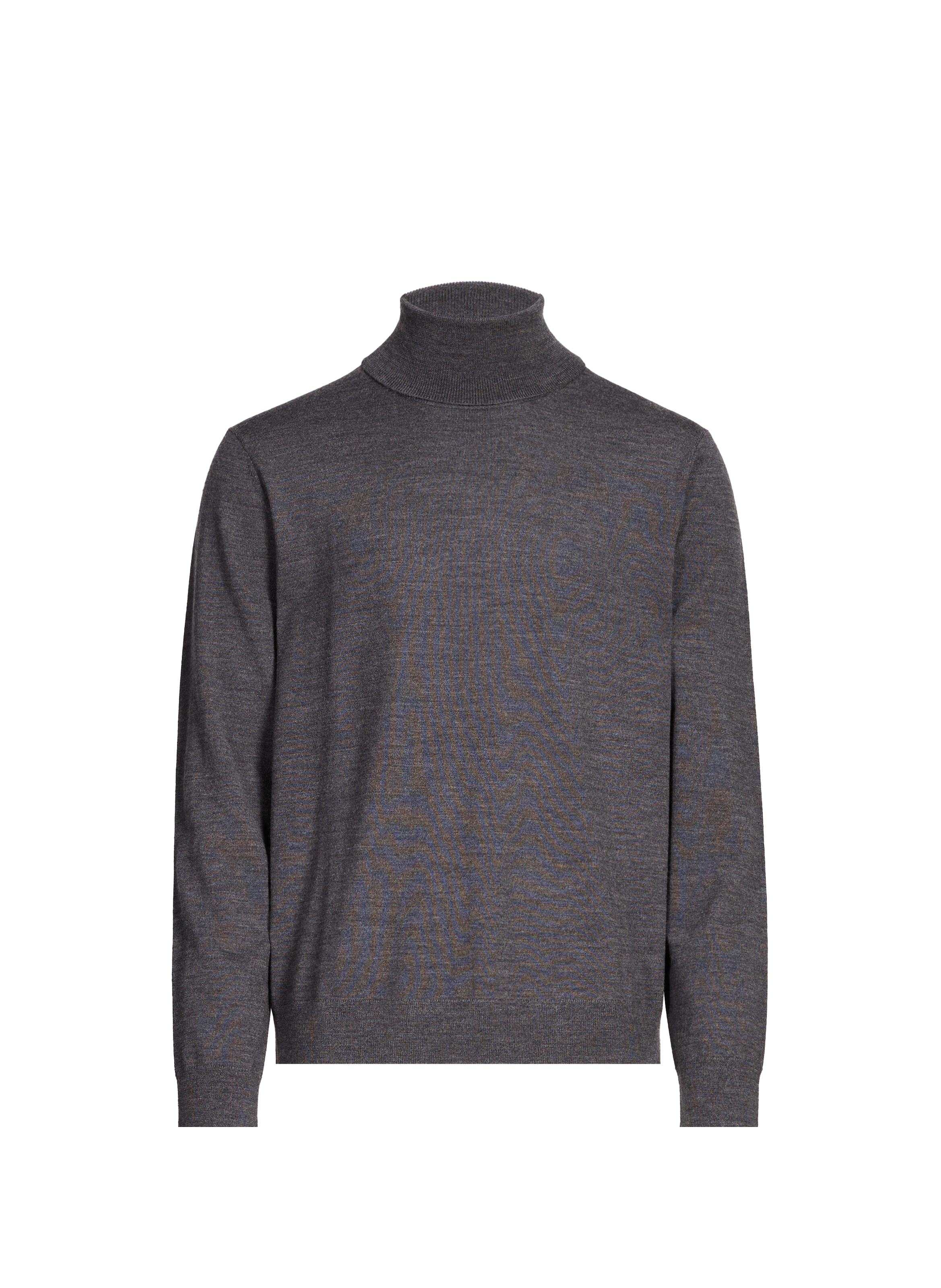 Pull col roulé en laine mérinos Gris