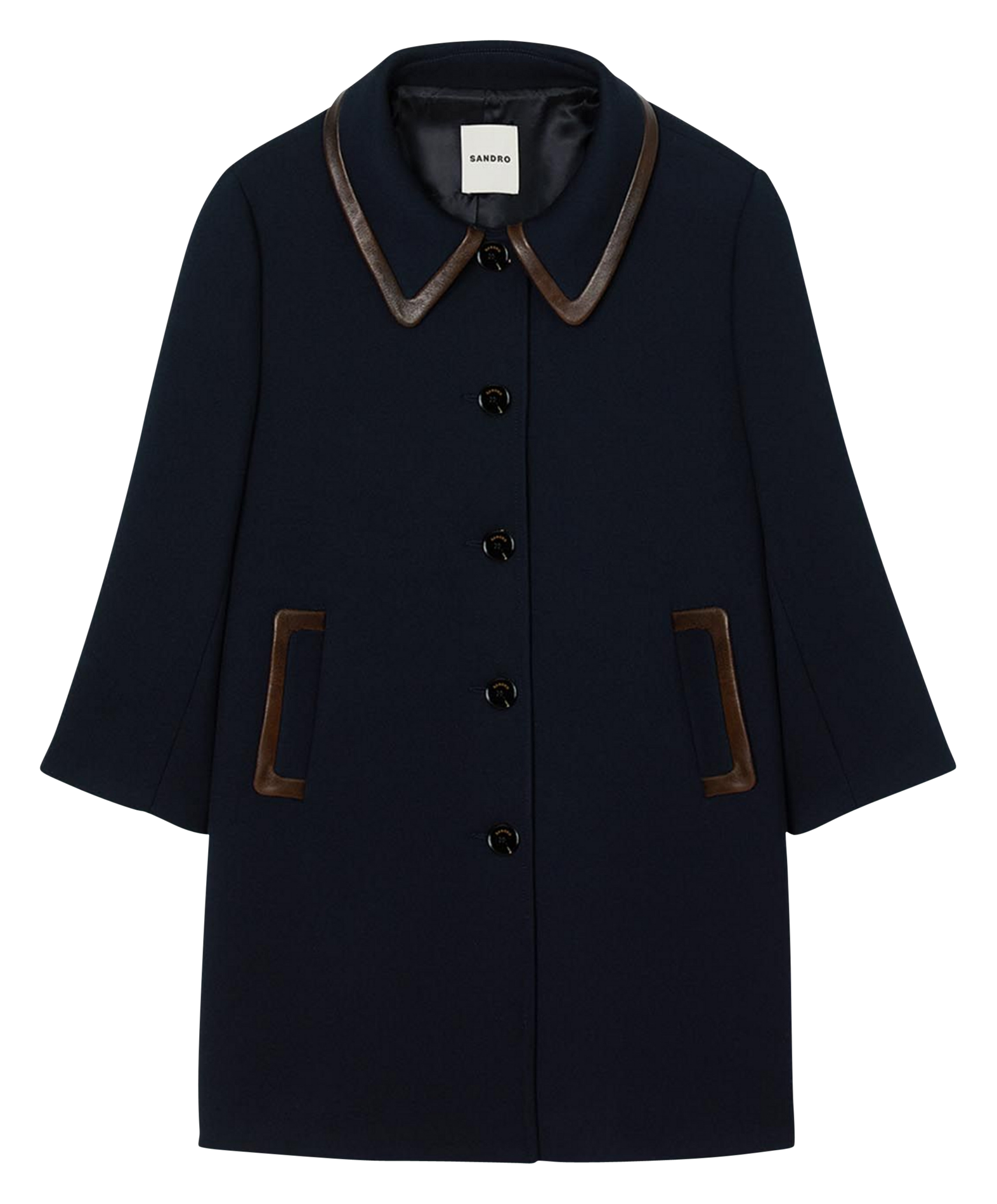 Manteau col chemise SANDRO Bleu