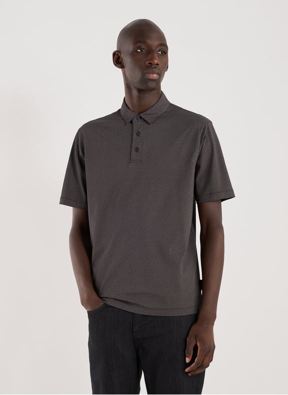 Patterned polo Blue by ARMANI EXCHANGE ARMANI EXCHANGE Patterned polo Blue
