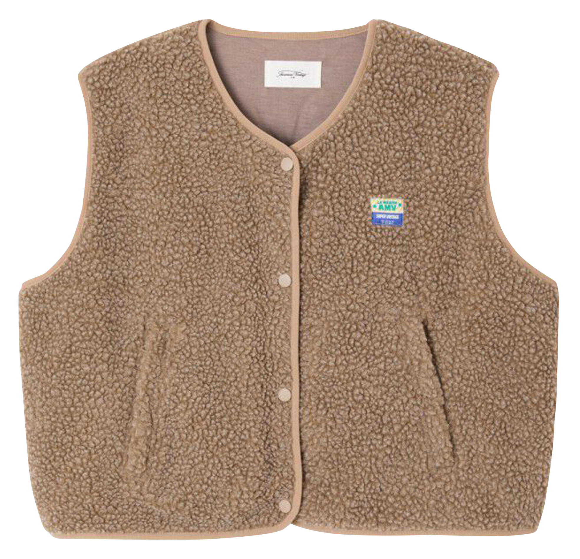 Gilet col rond molletonné sans manches hoktown AMERICAN VINTAGE Vert