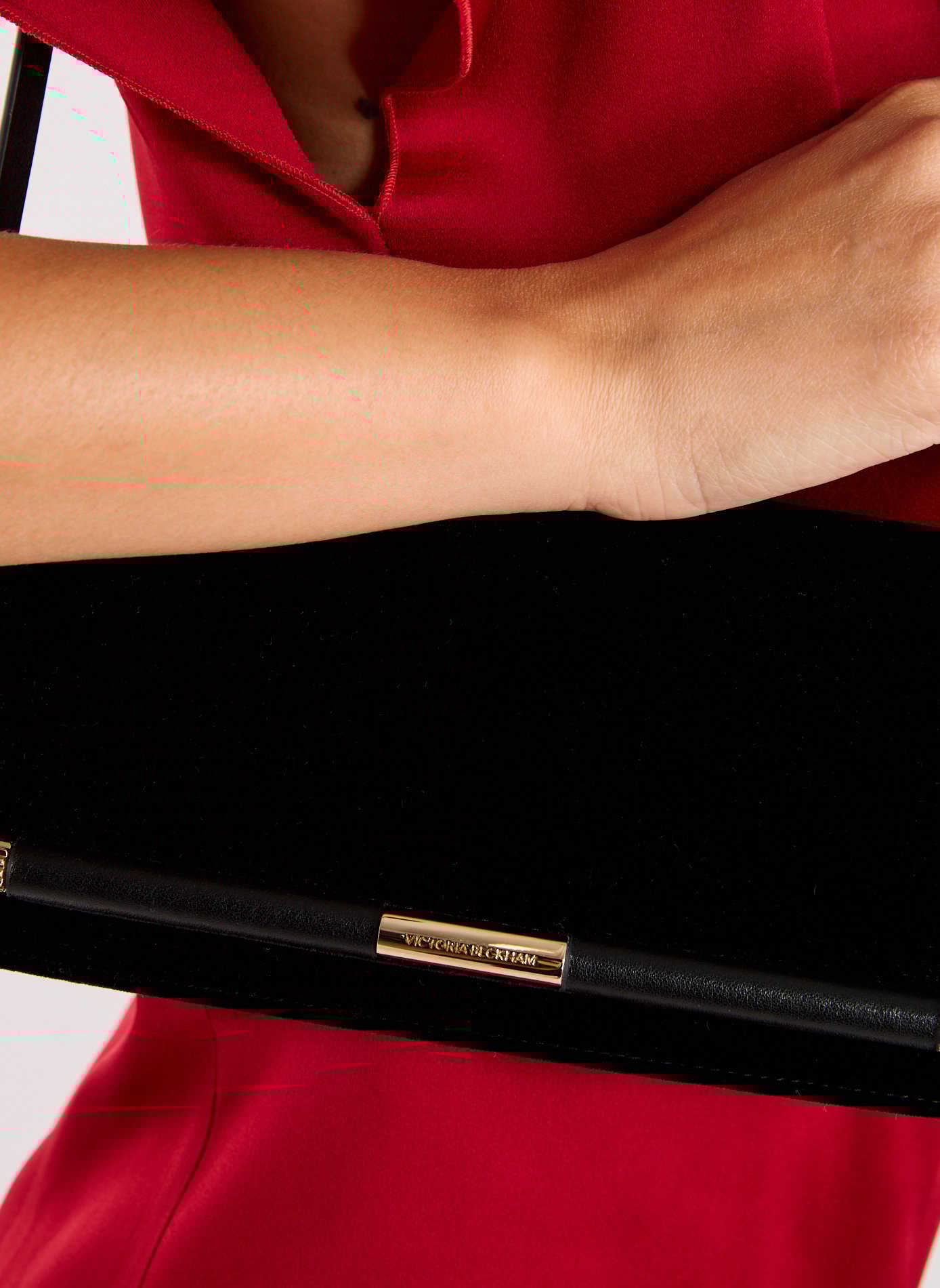 Pochette en velours  VICTORIA BECKHAM Noir