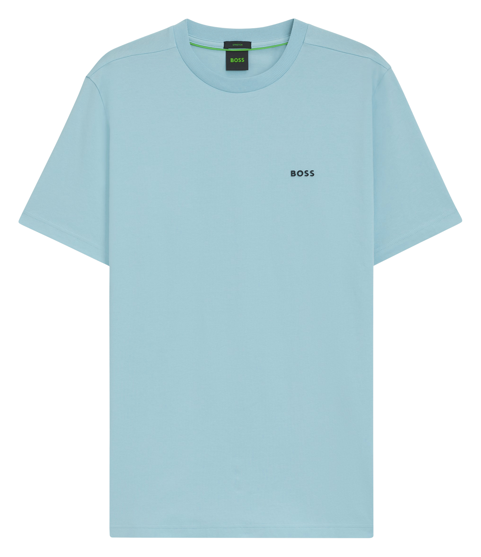 Tee-shirt col rond en coton mélangé BOSS Bleu