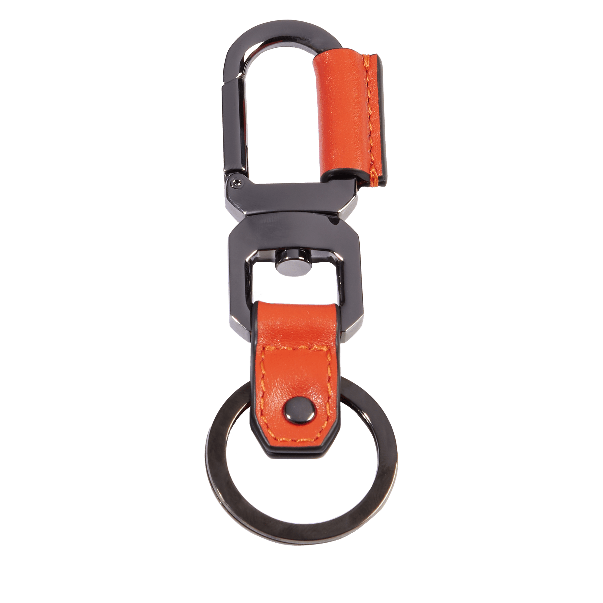 Porte-clés mousqueton charlie de lancel en cuir LANCEL Orange